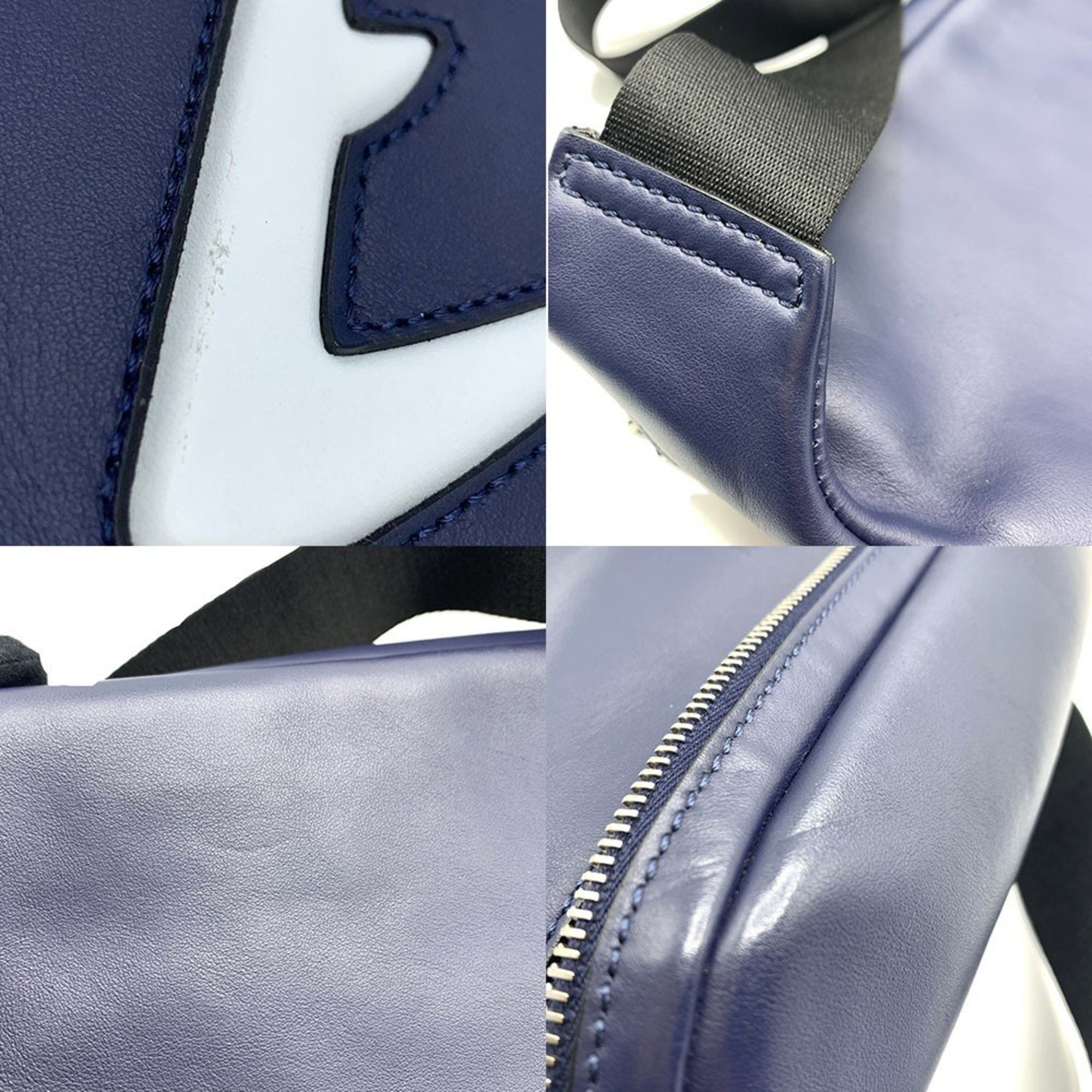 Fendi Navy Leather Fanny Pack (Pre-Owned)