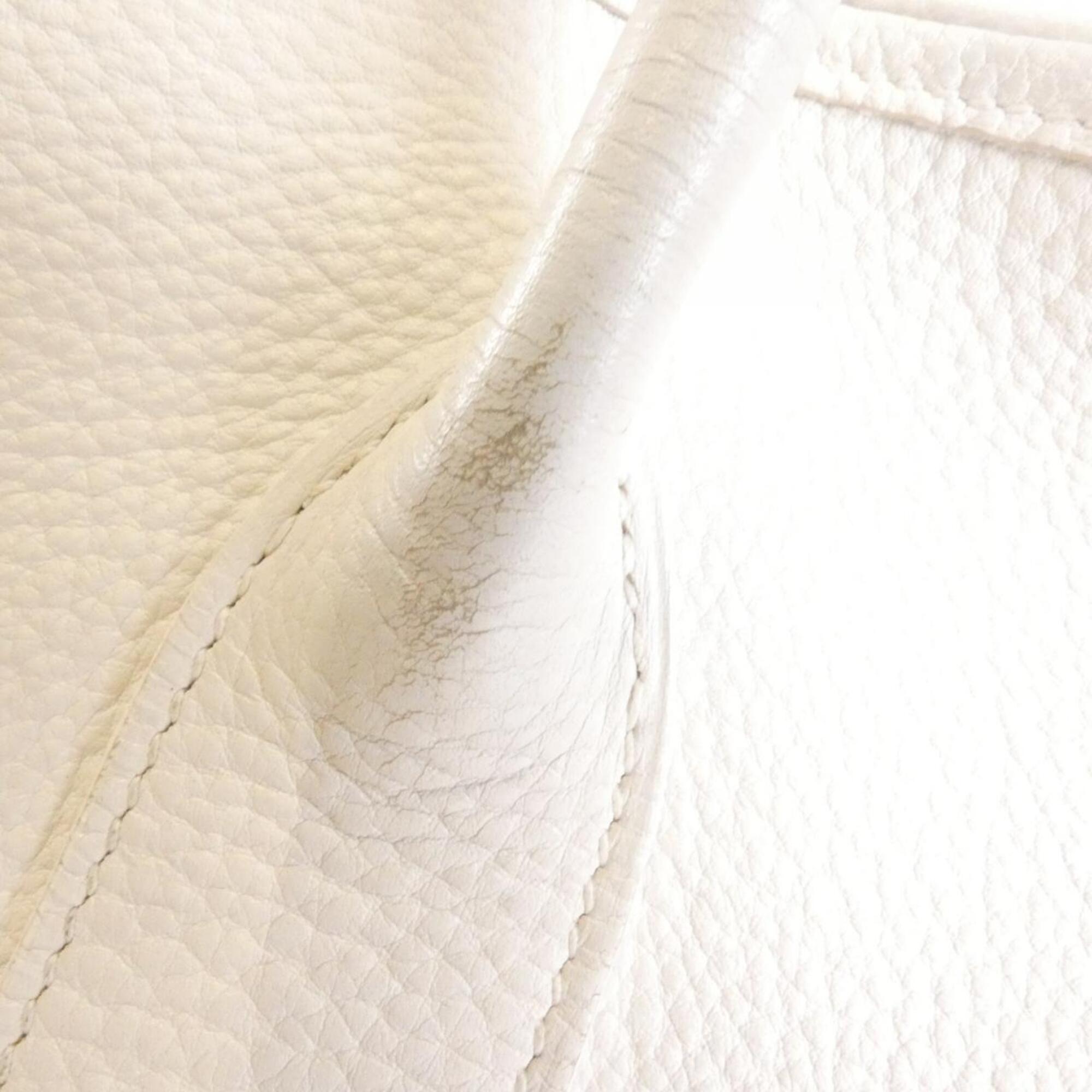 Hermes Garden White Negonda Leather Handbag (Pre-Owned)