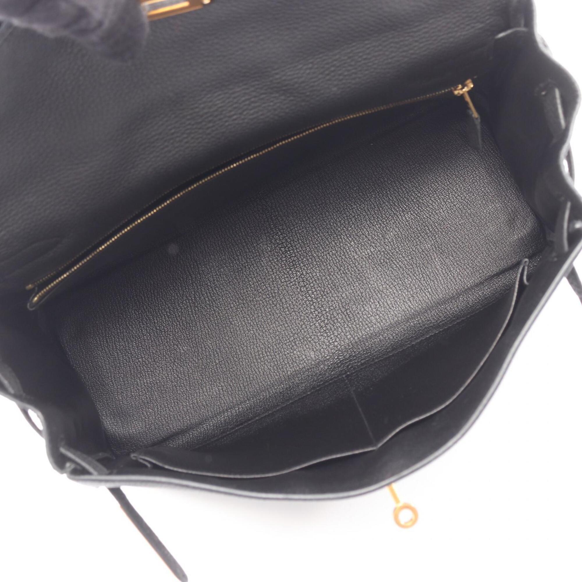 Hermes Black Togo Leather Handbag (Pre-Owned)