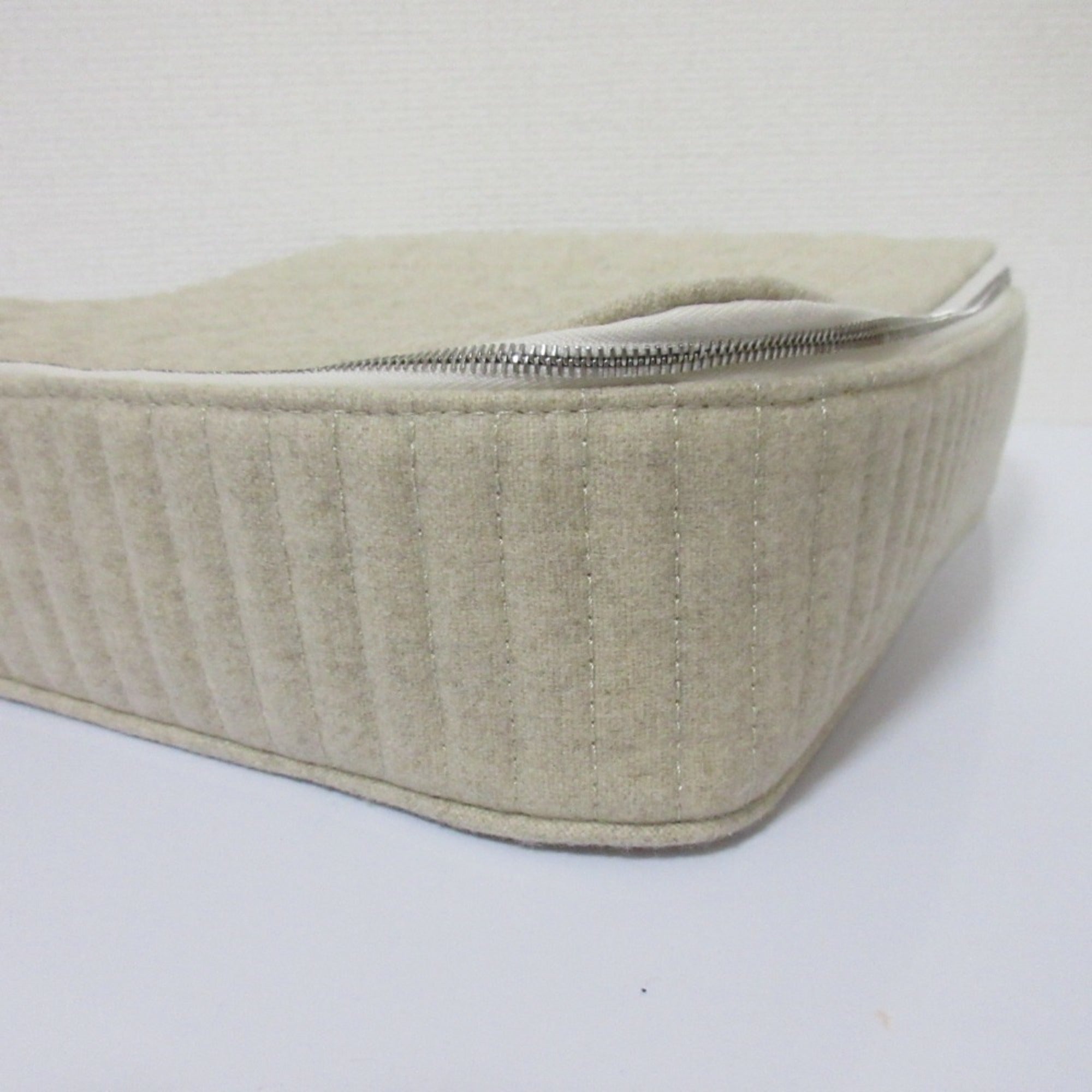 Hermes Grayish Wool 95% Cashmere 5% Handbag Pouch (Pre-Owned)