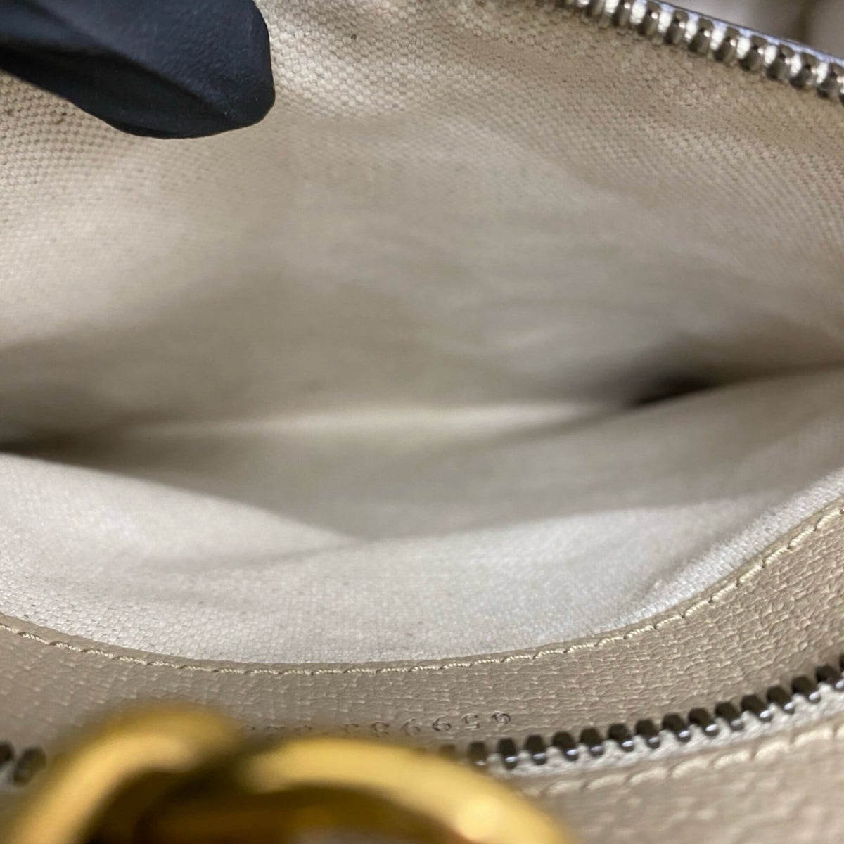 Gucci Beige Leather Elastane Handbag Shoulder Bag Tote Bag (Pre-Owned)