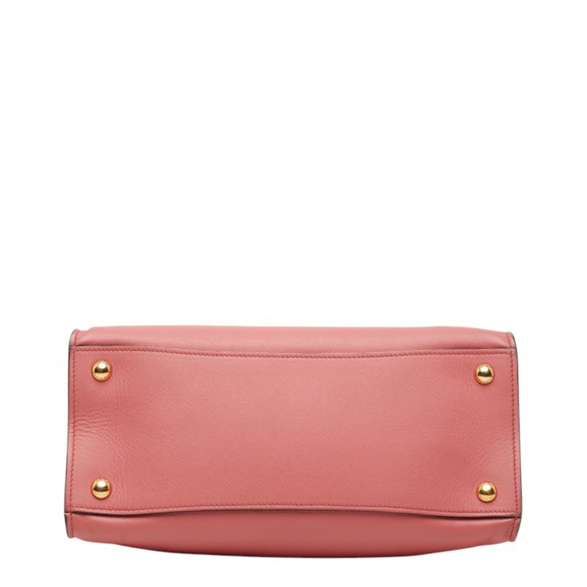 Prada Pink Leather Handbag Shoulder Bag (Pre-Owned)