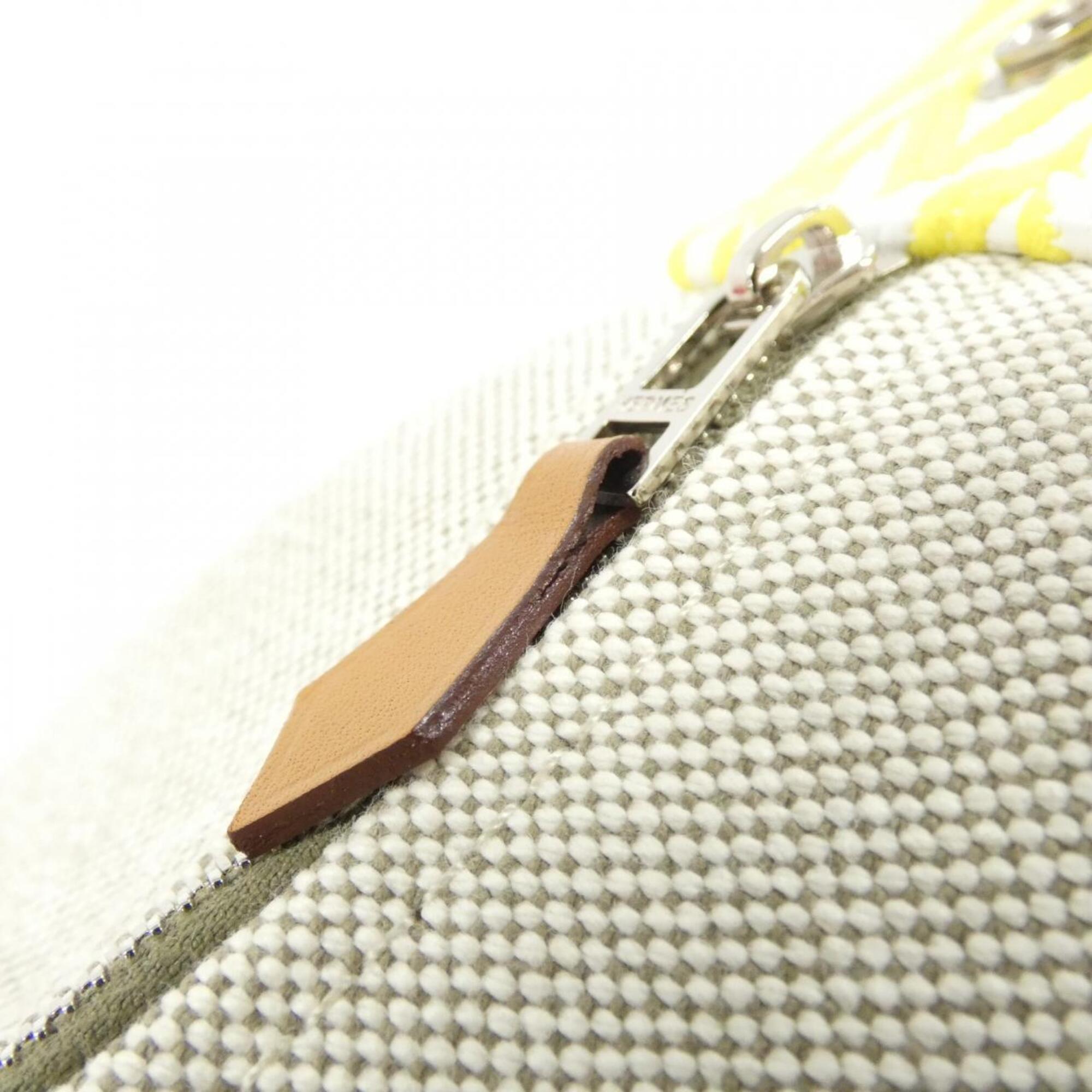 Hermes Beige Canvas Handbag Pouch (Pre-Owned)
