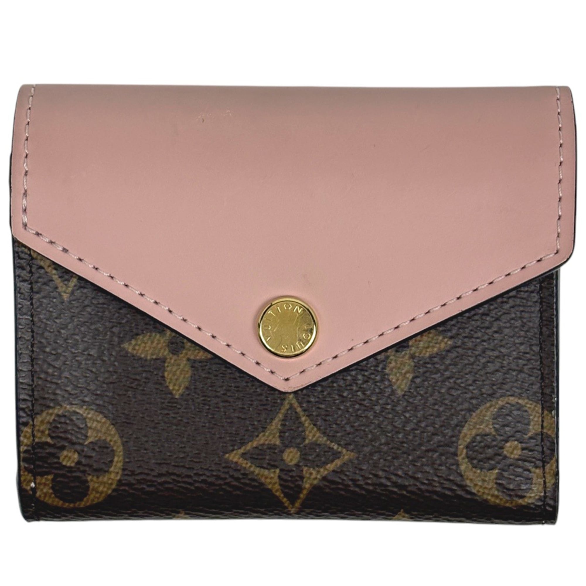 Louis Vuitton Brown Pink Rose Ballerine Monogram Wallet (Tri-Fold) (Pre-Owned)