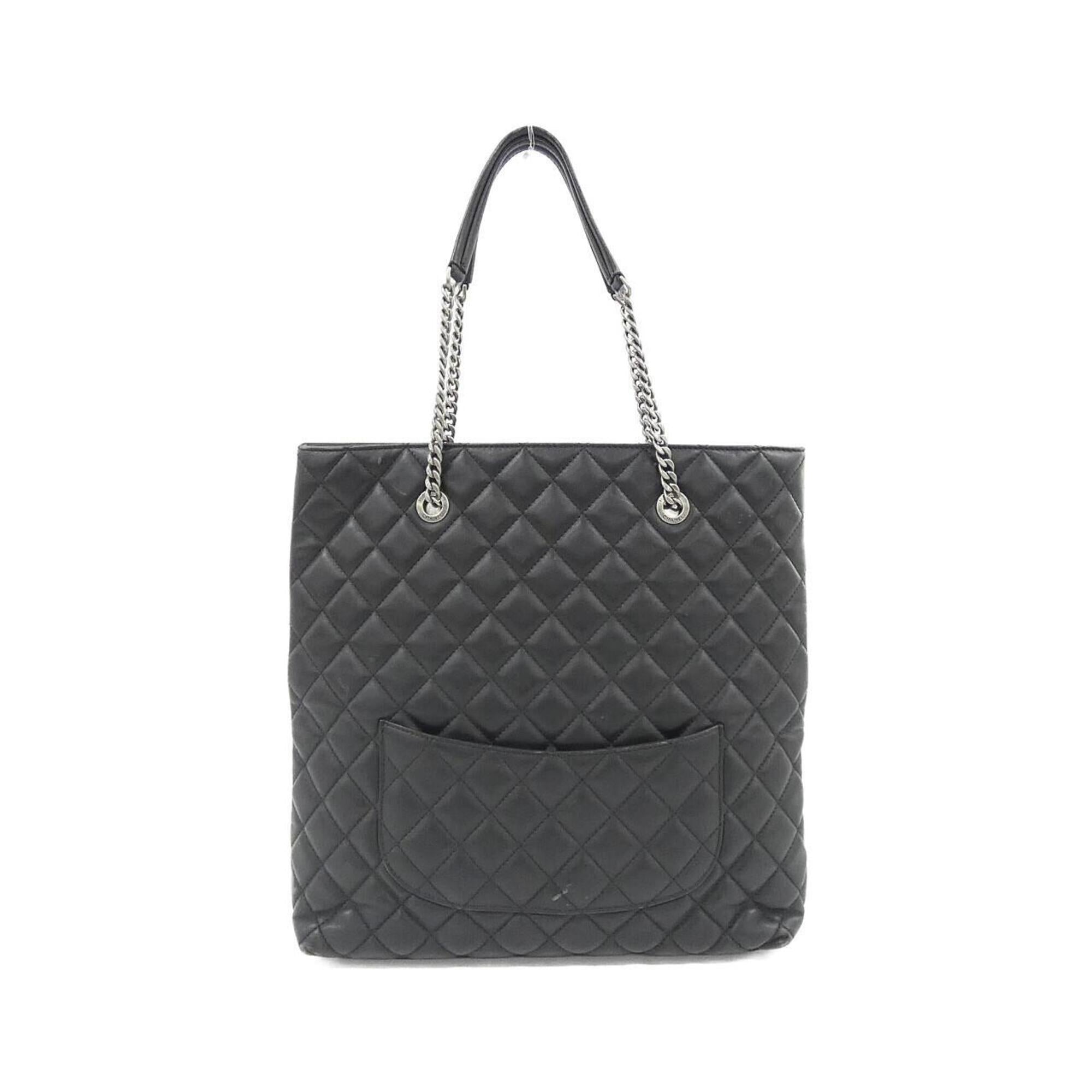 Chanel Black Leather Handbag (Pre-Owned)