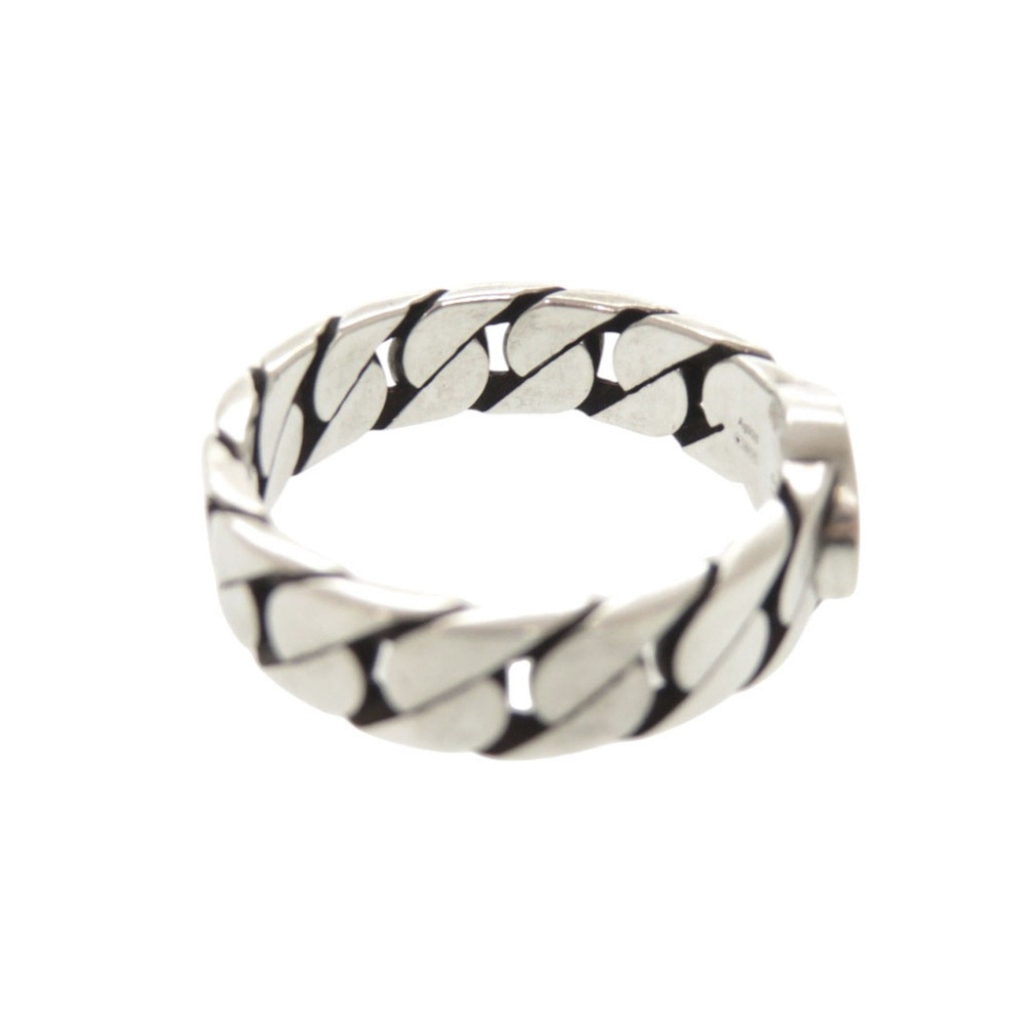 Gucci Silver Pink Silver 925 Band Ring (Pre-Owned)