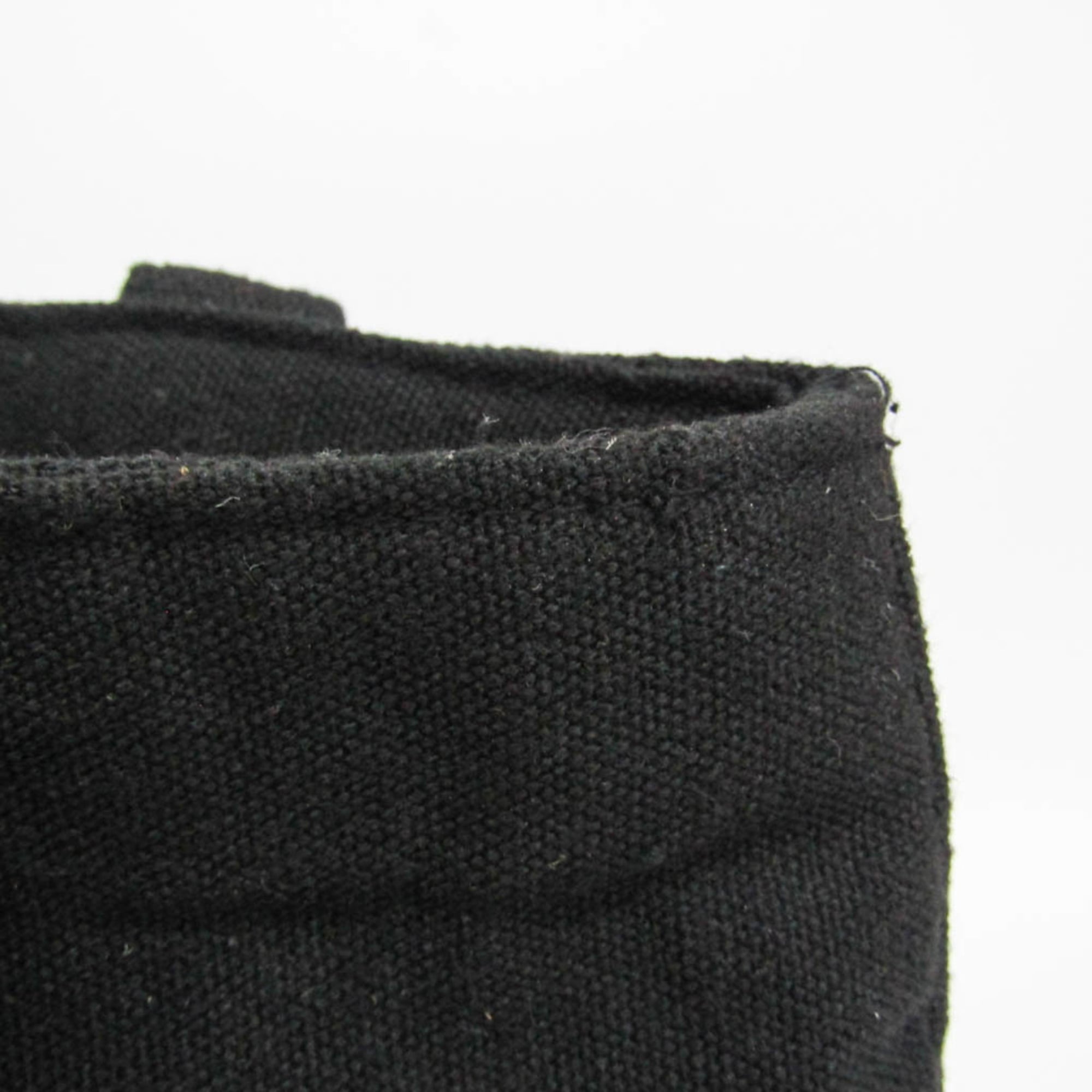 Yves Saint Laurent Black Canvas Handbag Tote Bag (Pre-Owned)