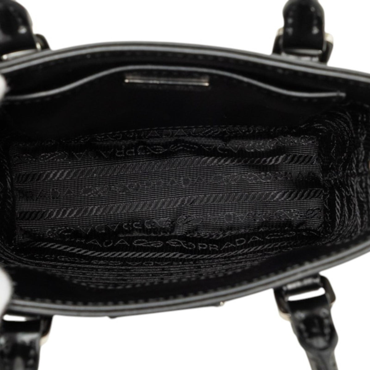 Prada Black Leather Handbag Shoulder Bag (Pre-Owned)