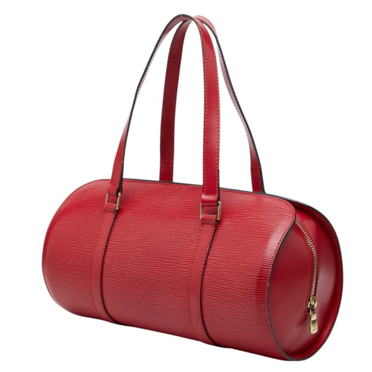 Louis Vuitton Castilian Red Leather Handbag Shoulder Bag (Pre-Owned)