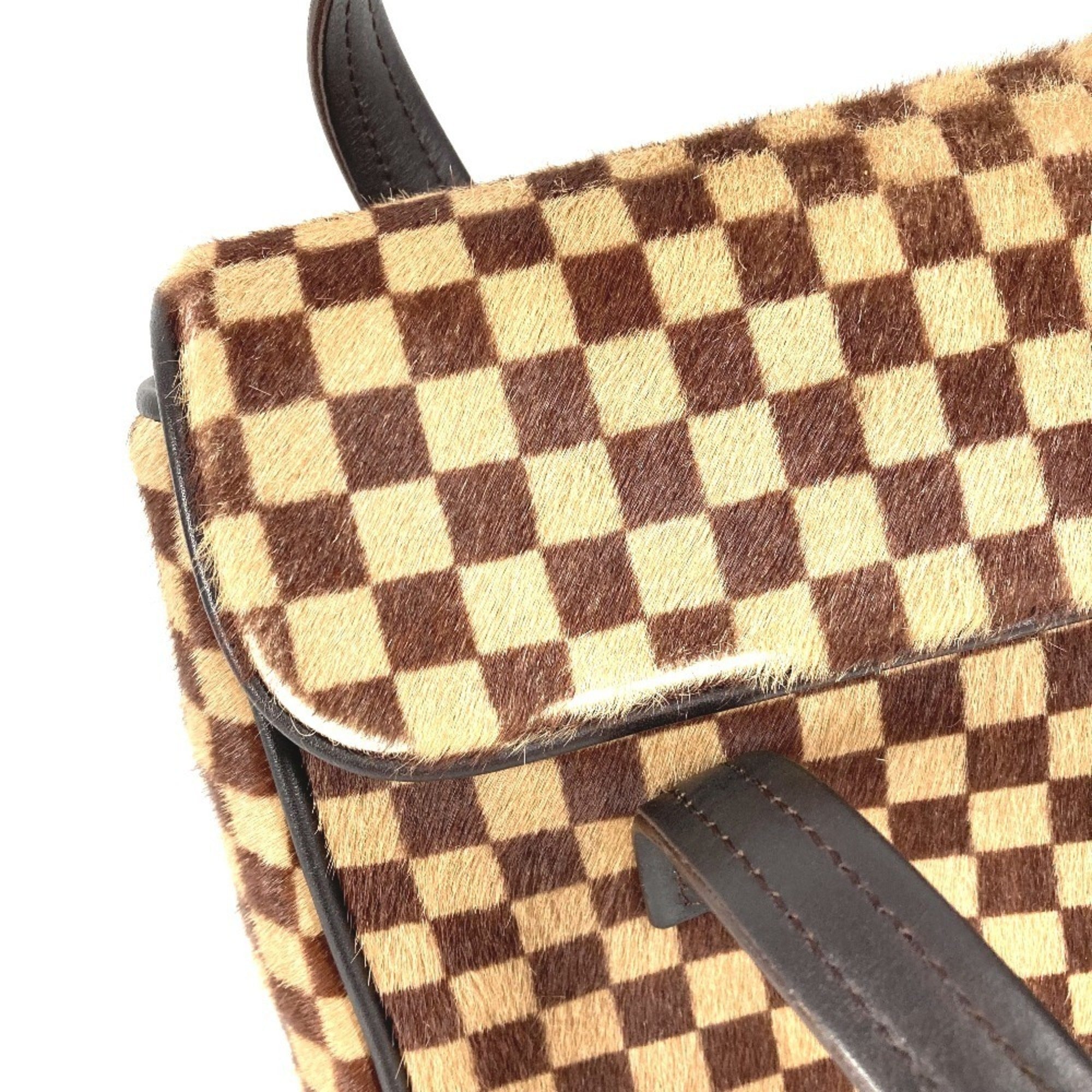 Louis Vuitton Brown Leather Handbag Tote Bag (Pre-Owned)