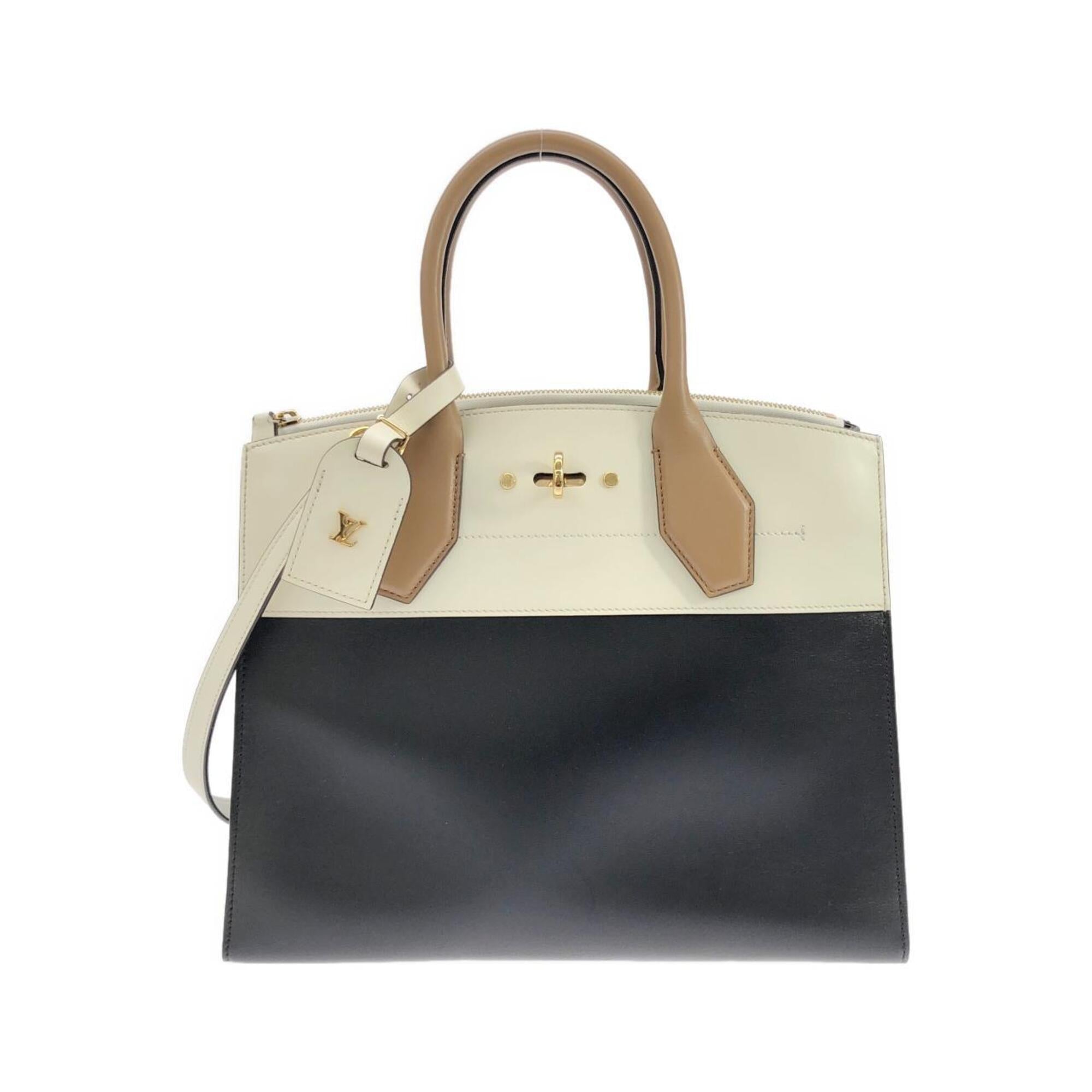 Louis Vuitton Black Leather Handbag (Pre-Owned)