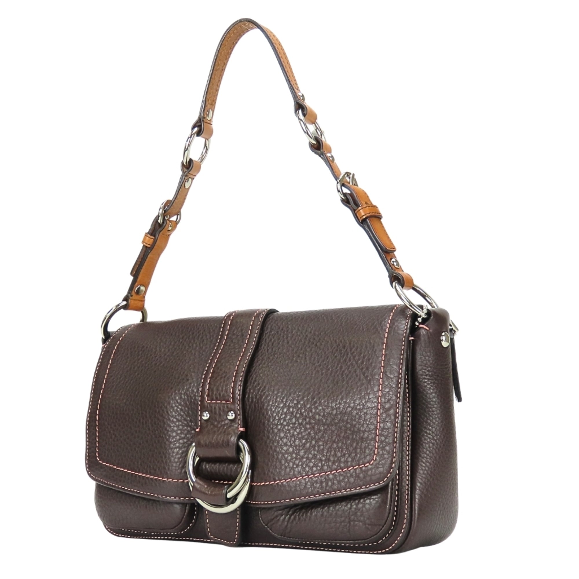 Coach Dark Brown Leather Shoulder Bag (Pre-Owned)
