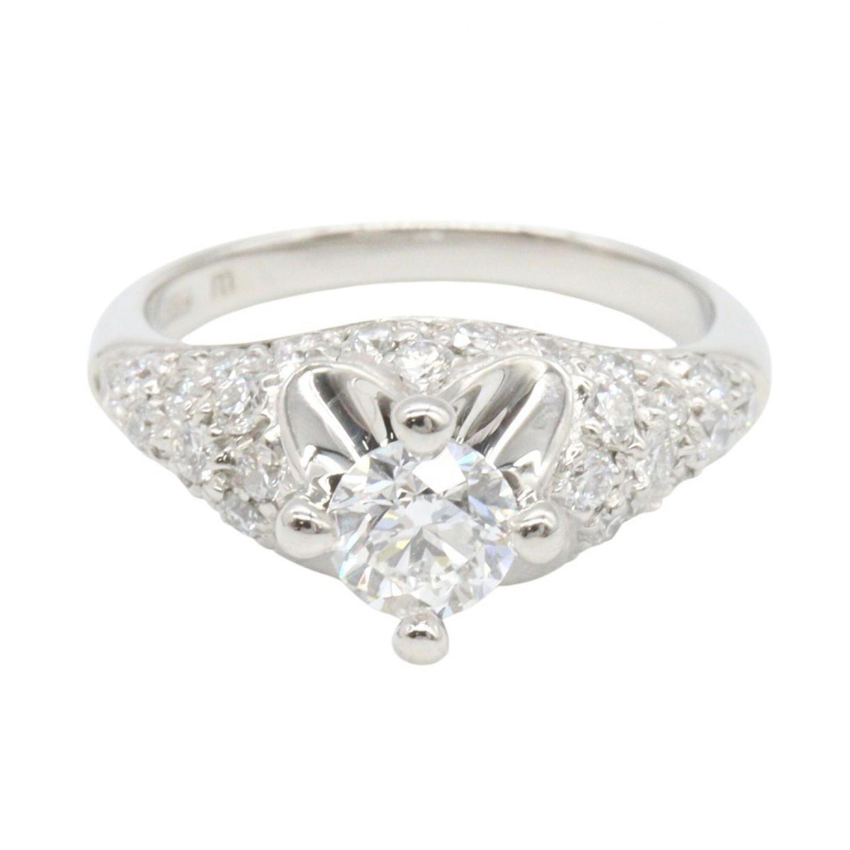 Bvlgari Silver Clear Platinum 950 Band Ring (Pre-Owned)