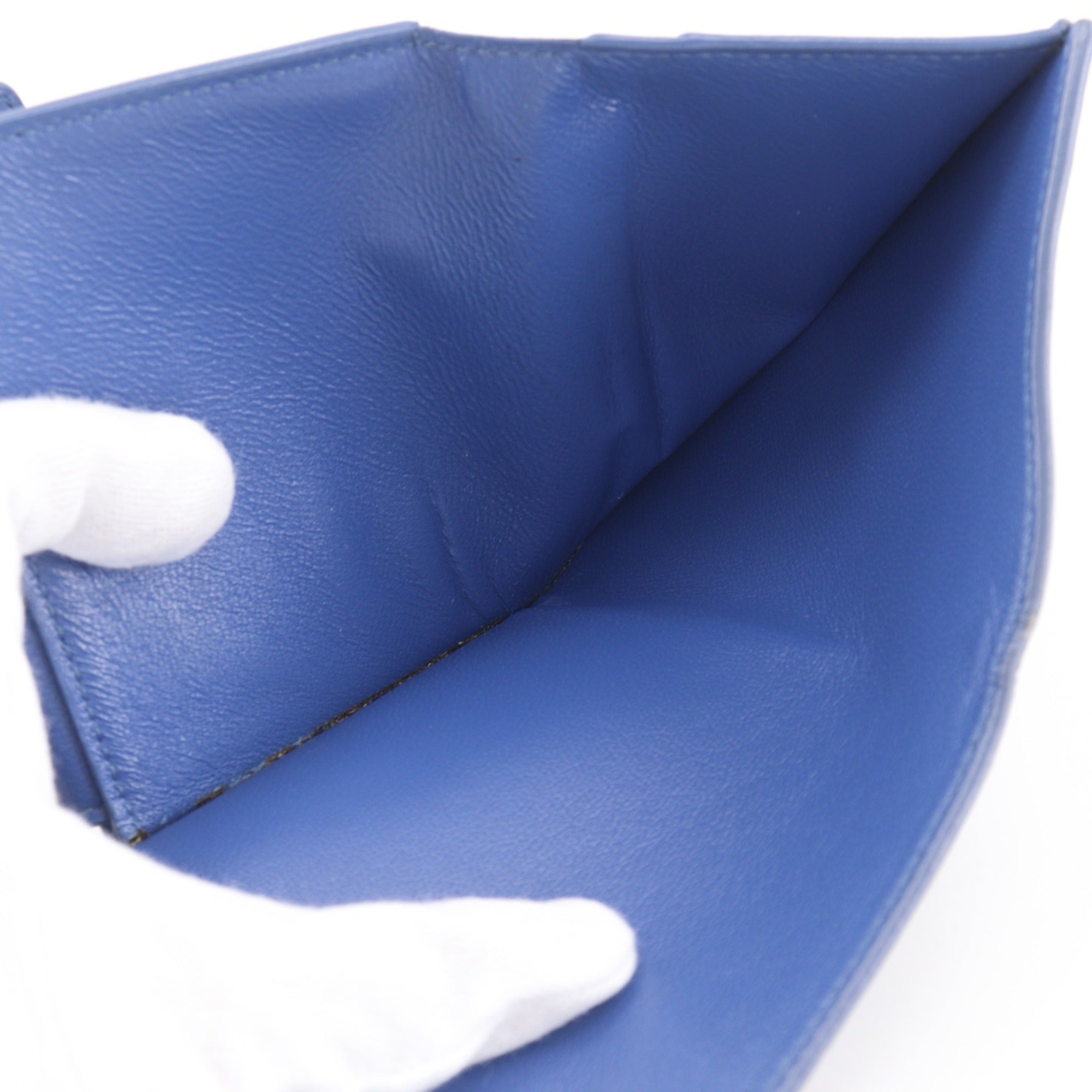 Balenciaga Blue Leather Wallet (Bi-Fold) (Pre-Owned)