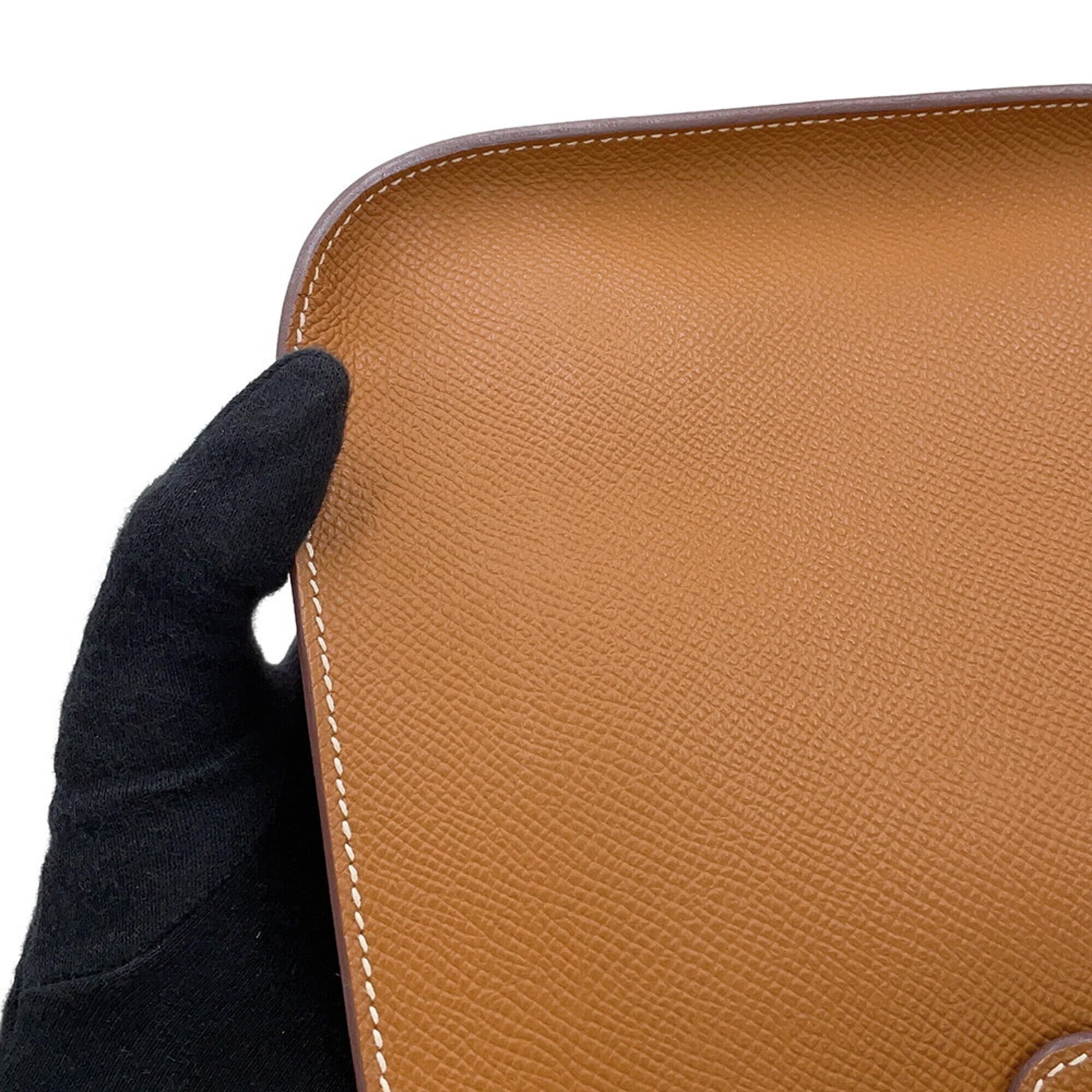 Hermes Gold Epsom Leather Shoulder Bag (Pre-Owned)