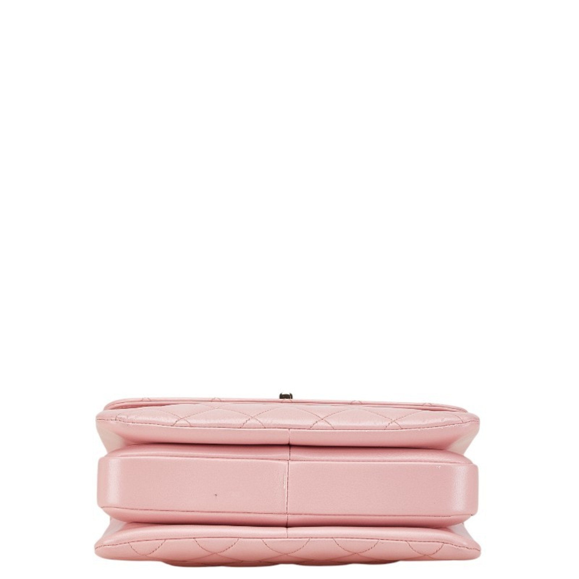 Chanel Pink Leather Handbag Shoulder Bag (Pre-Owned)