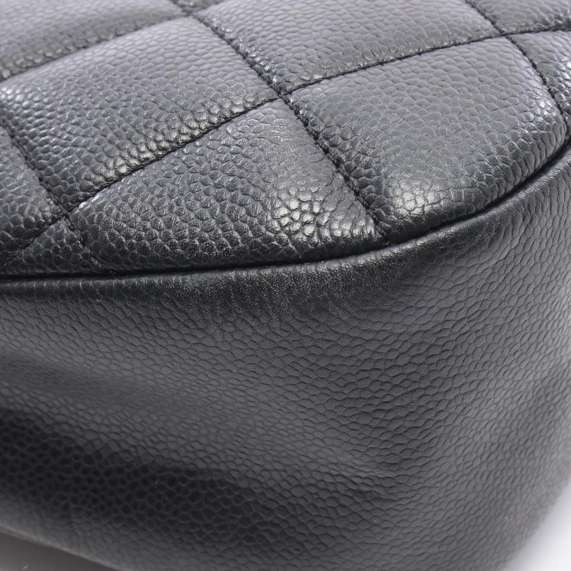 Chanel Black Grained Calfskin Handbag Tote Bag (Pre-Owned)