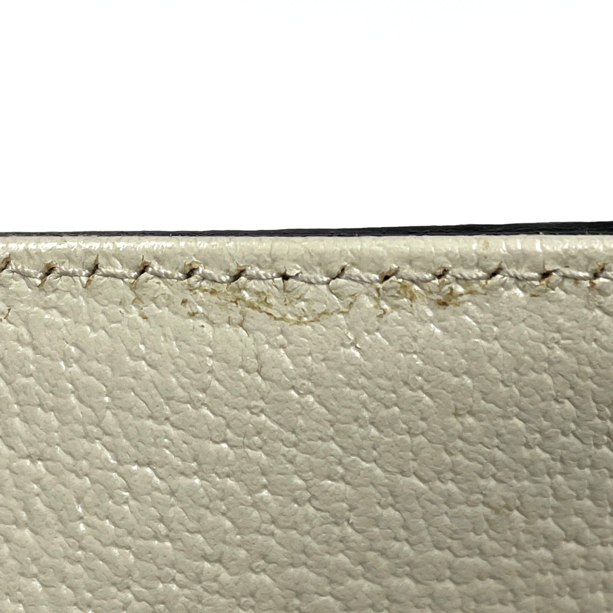 Gucci Beige White Coated Canvas Leather Tote Bag (Pre-Owned)