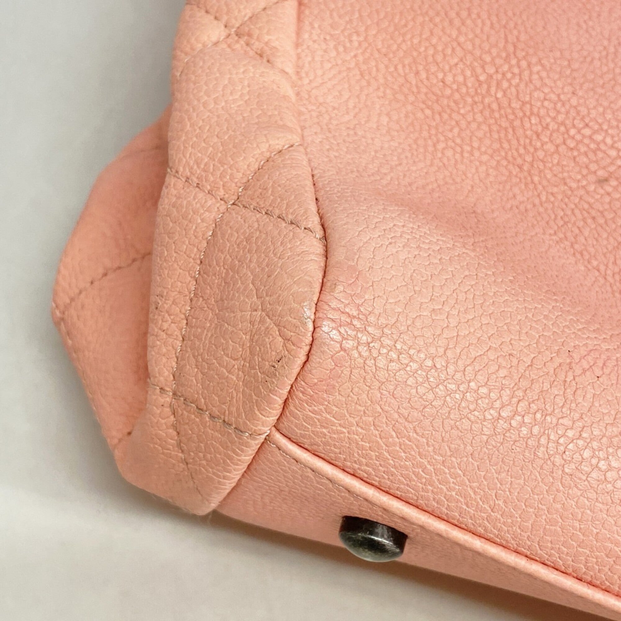 Chanel Pink Grained Calfskin Tote Bag (Pre-Owned)