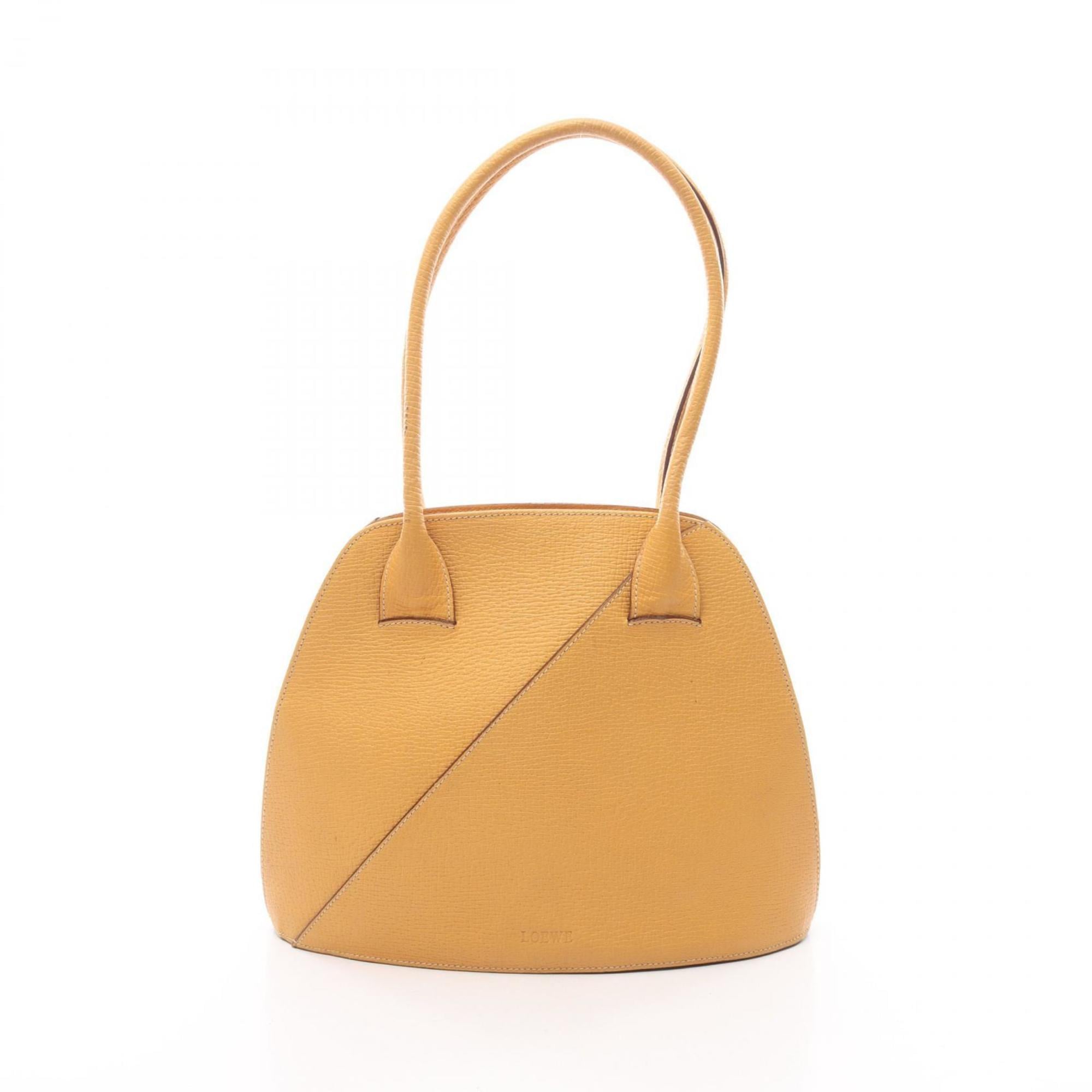 Loewe Yellow Leather Handbag Tote Bag (Pre-Owned)