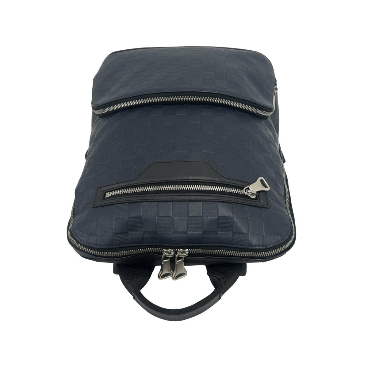Louis Vuitton Black Navy Leather Backpack (Pre-Owned)