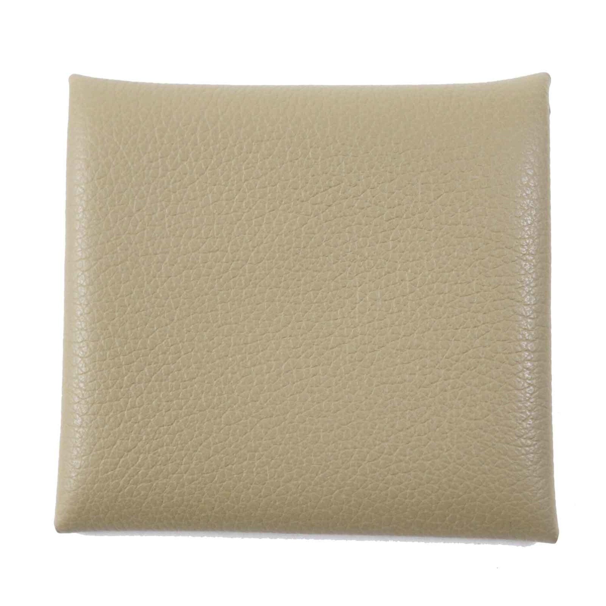 Hermes Beige Evercalf Leather Coin Purse/Coin Case (Pre-Owned)