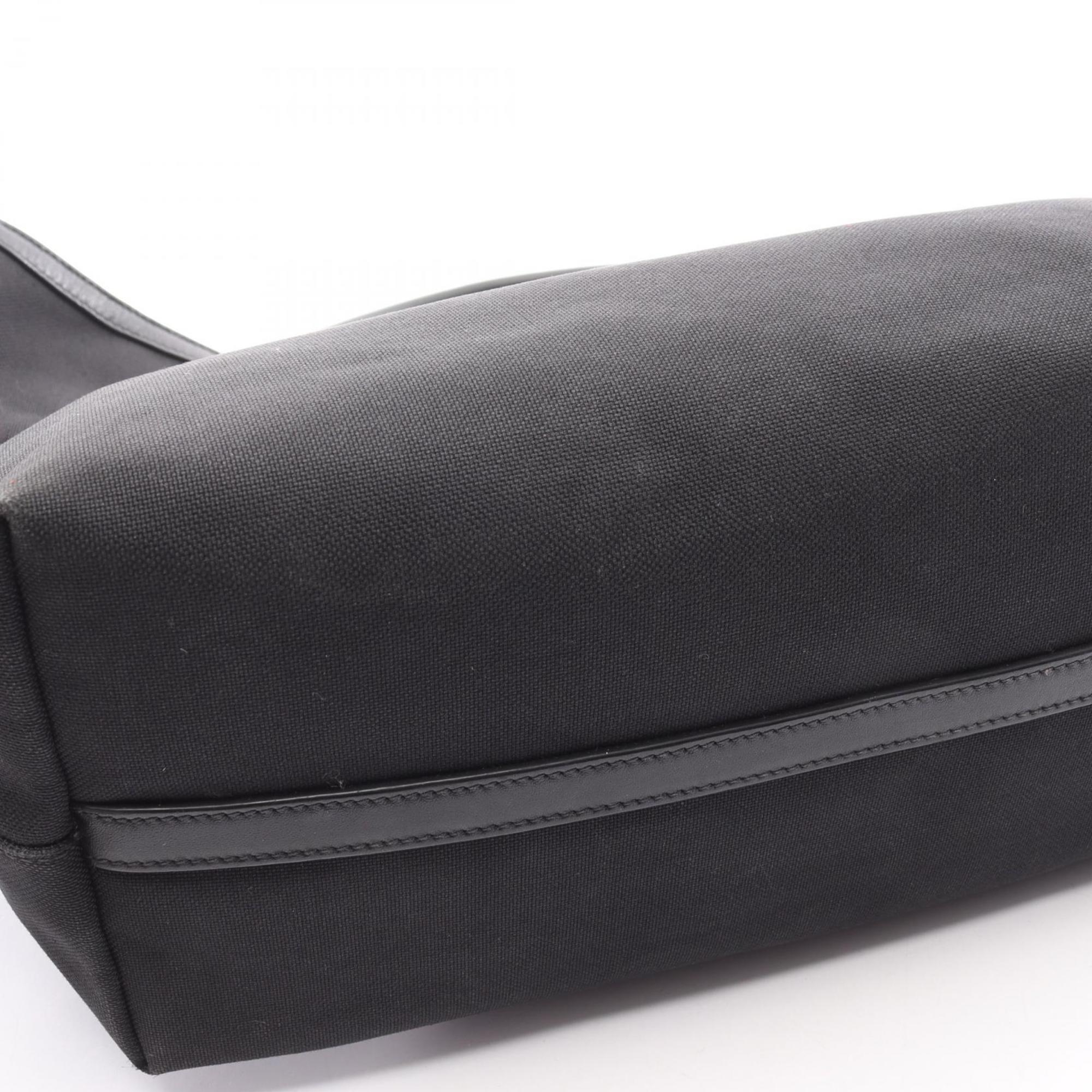 Prada Black Canvas Leather Tote Bag (Pre-Owned)