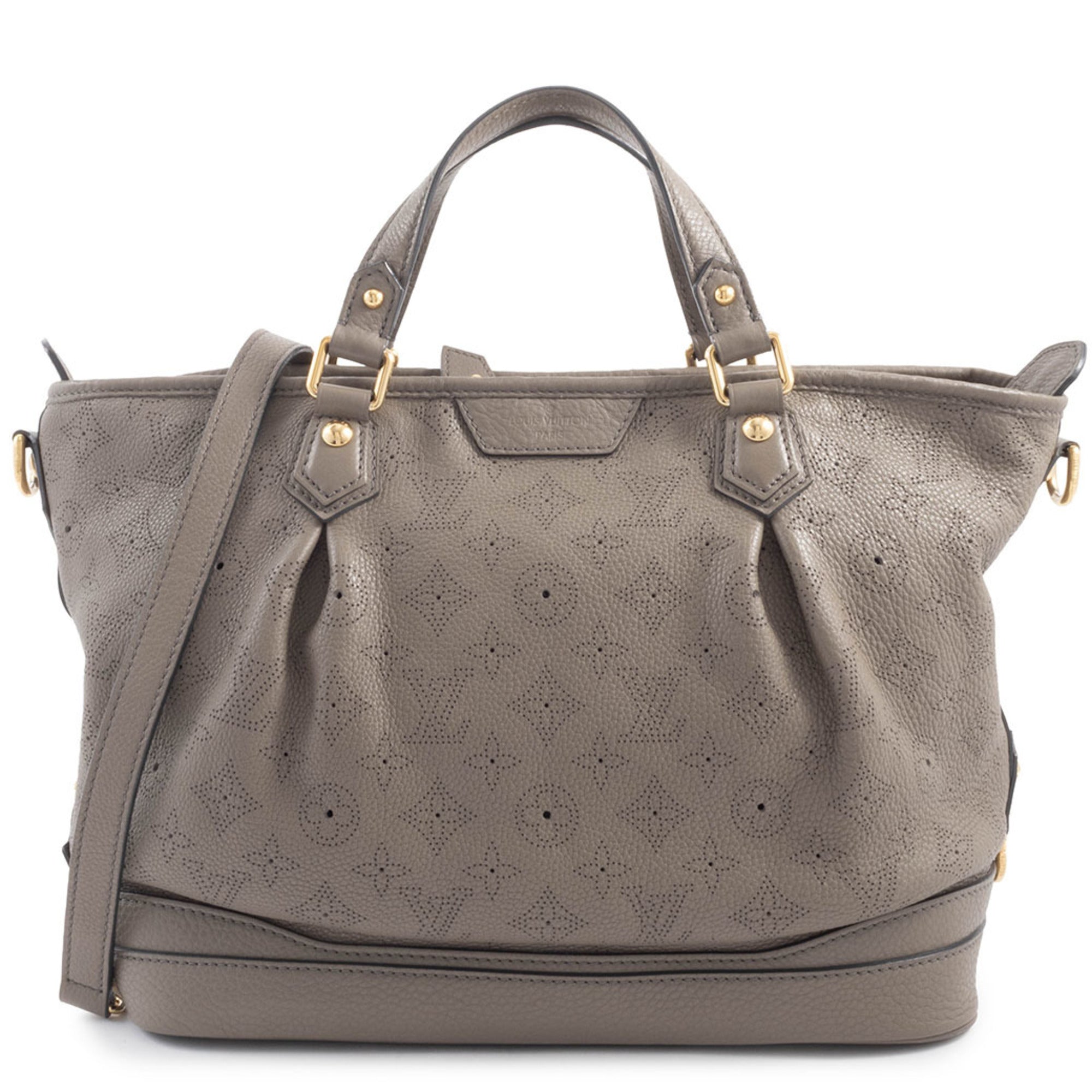 Louis Vuitton Mahina Beige Mahina Leather Shoulder Bag (Pre-Owned)