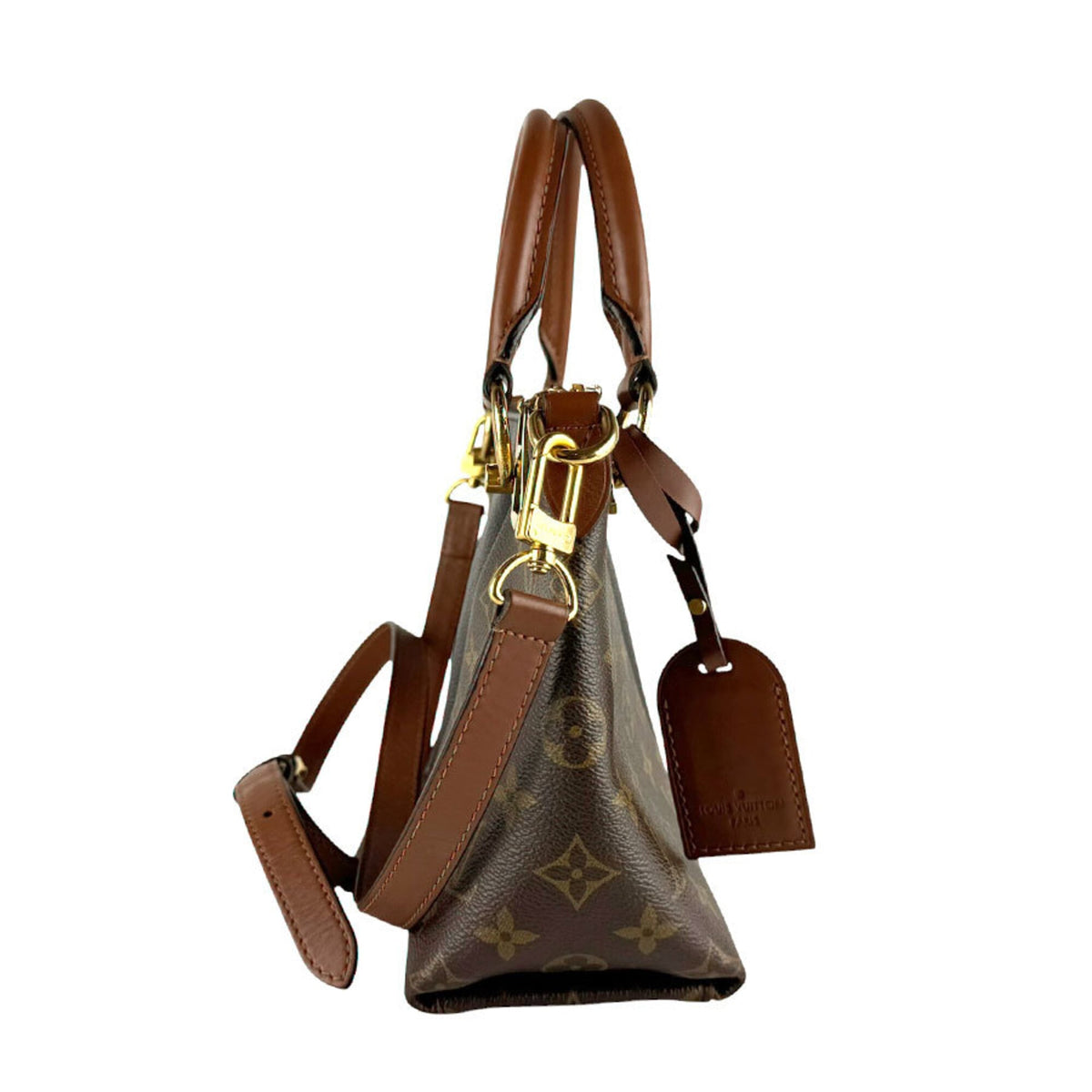 Louis Vuitton Monogram Noir Monogram Leather Handbag Shoulder Bag (Pre-Owned)