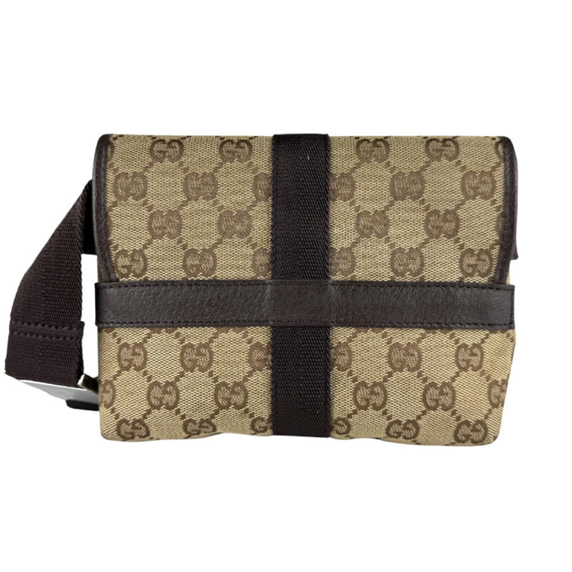 Gucci Brown Gg Canvas Fanny Pack Sling Bag (Pre-Owned)