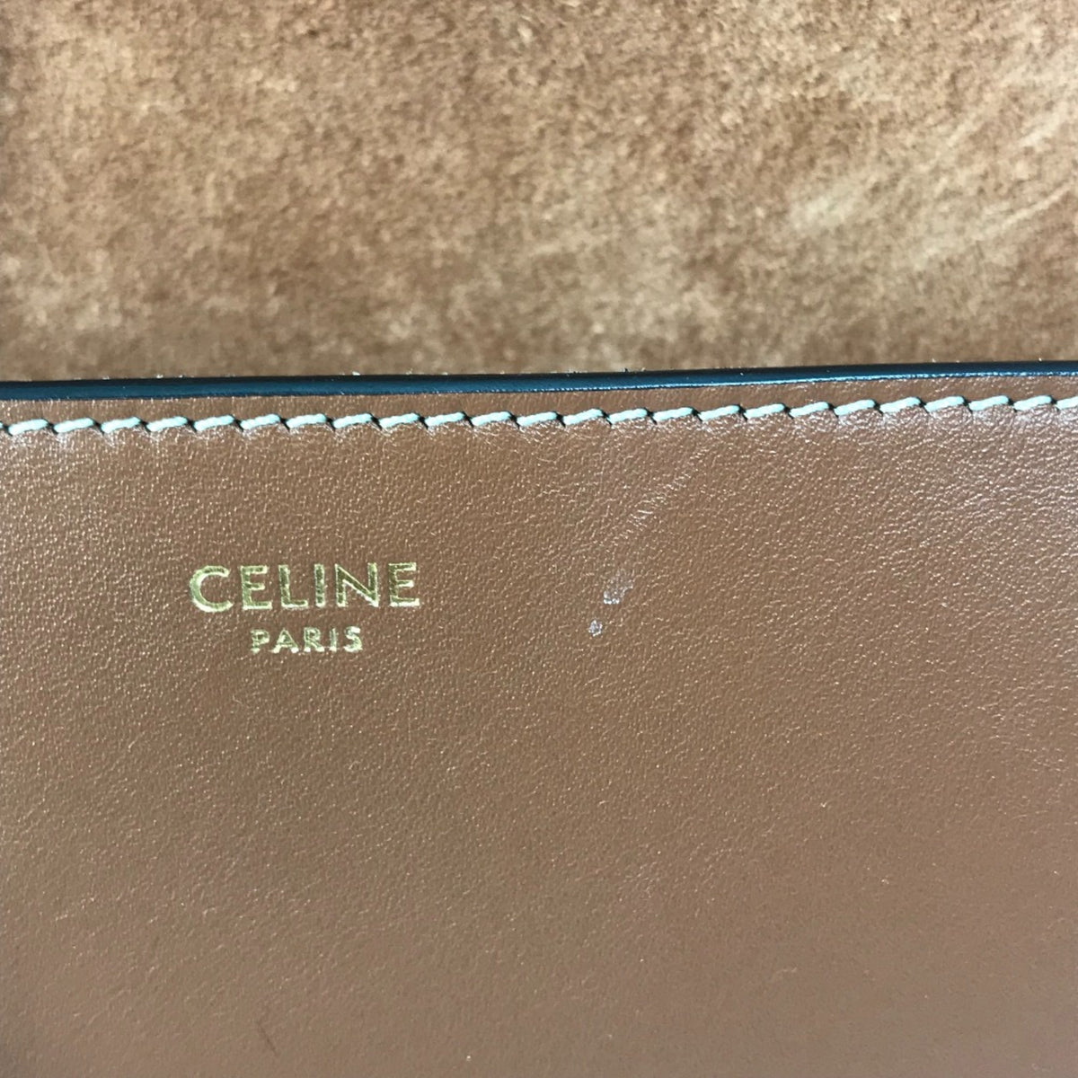 Celine Brown Leather Shoulder Bag (Pre-Owned)