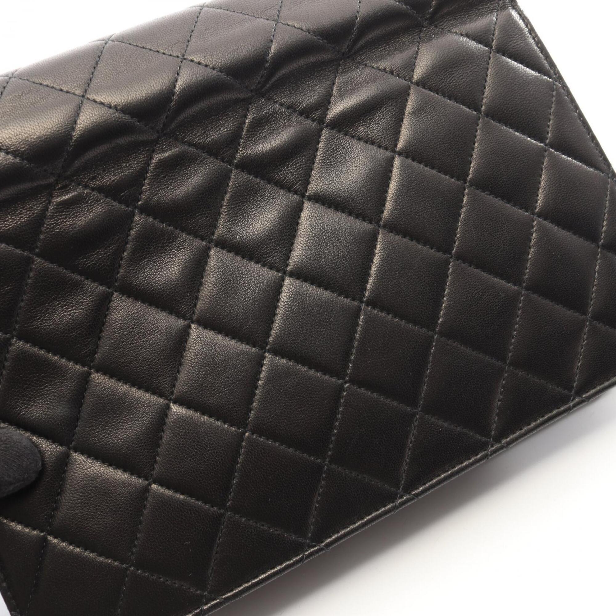 Chanel Black Leather Handbag Shoulder Bag (Pre-Owned)