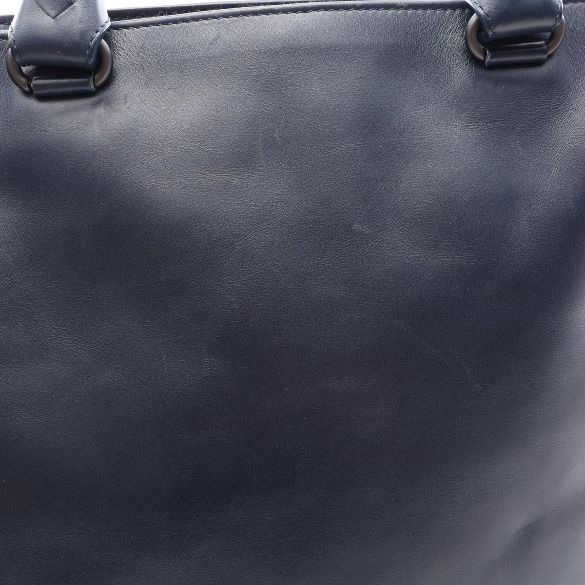 Bottega Veneta Navy Leather Handbag Tote Bag (Pre-Owned)