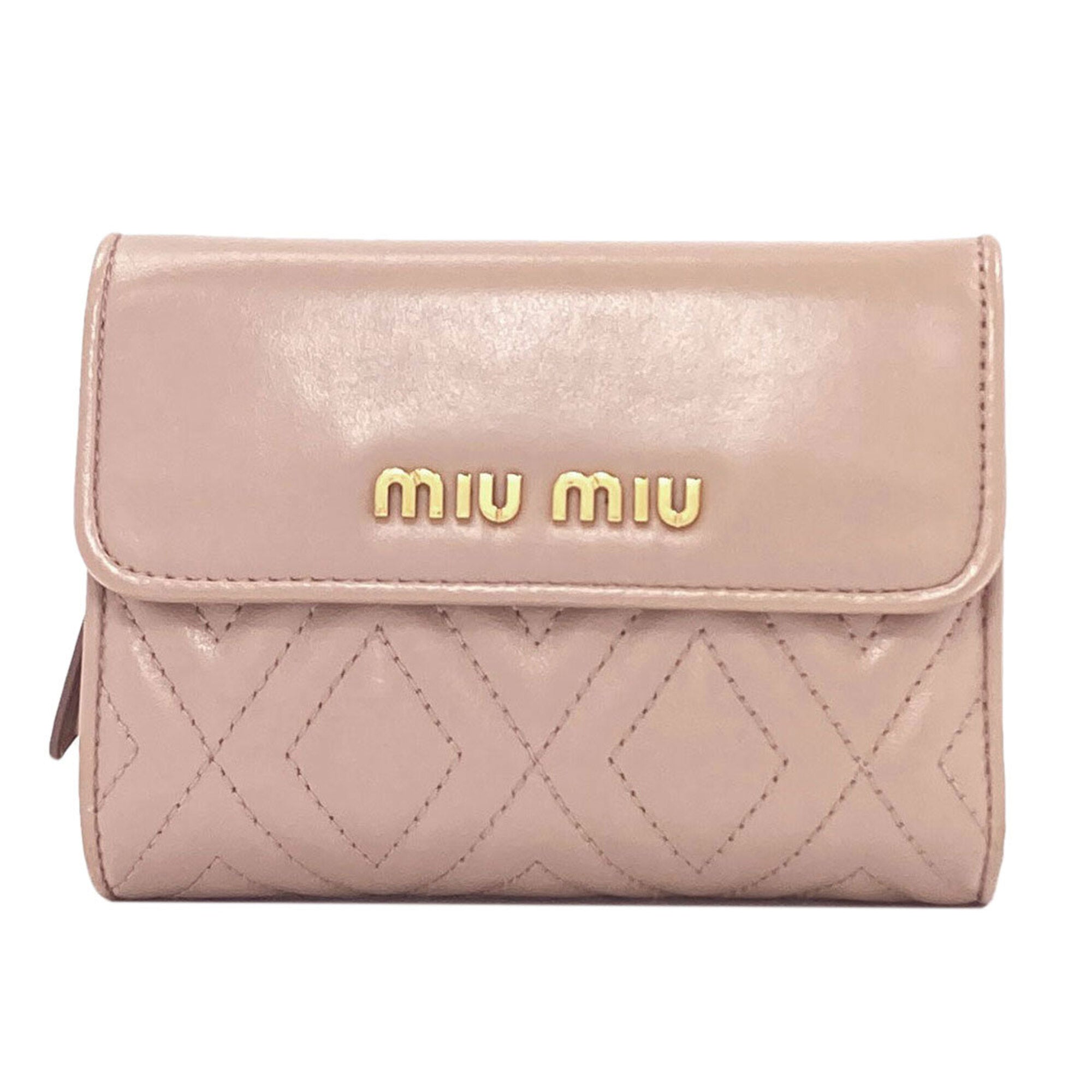 Miu Miu Pink Leather Wallet (Bi-Fold) (Pre-Owned)