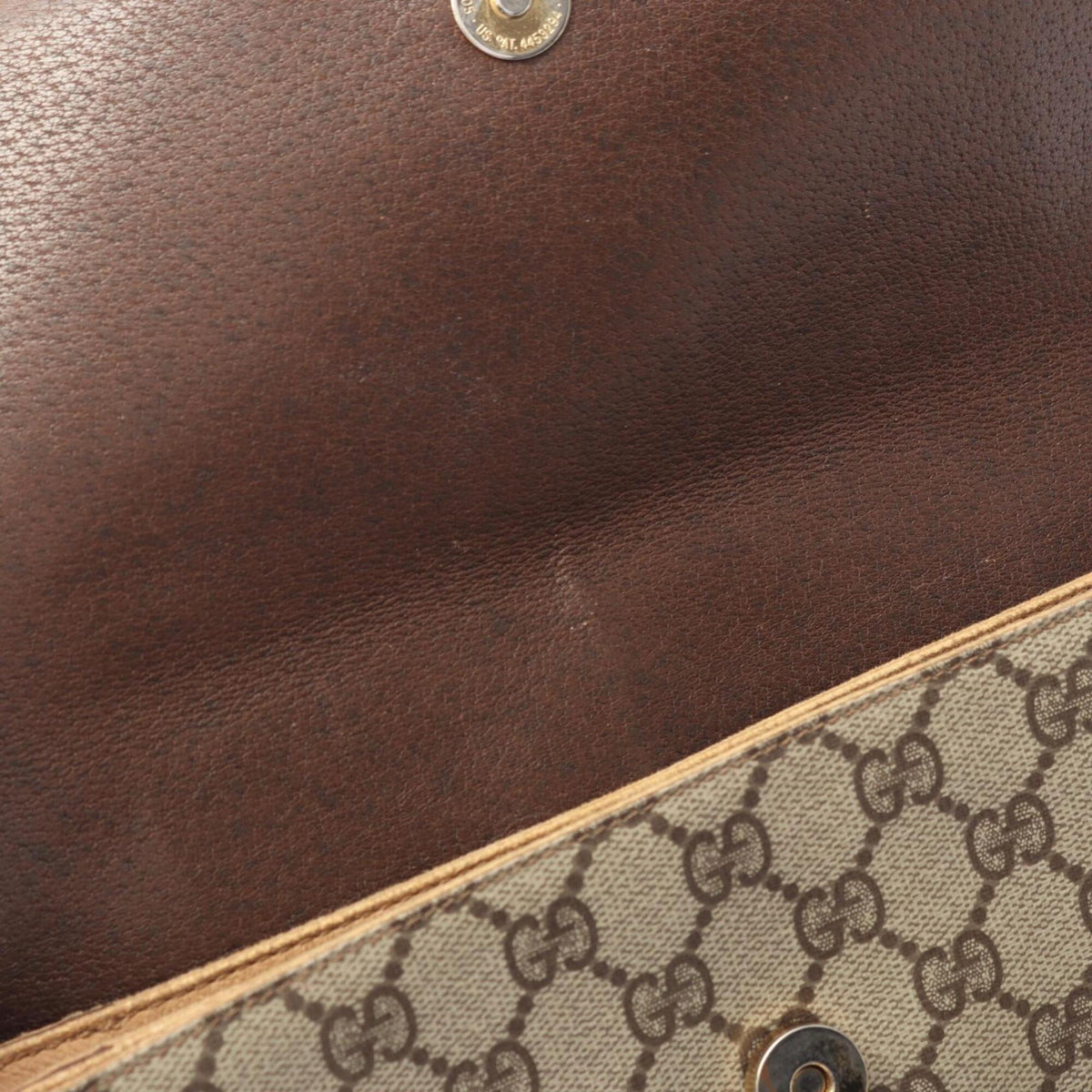 Gucci Beige Brown Gg Supreme Leather Handbag (Pre-Owned)