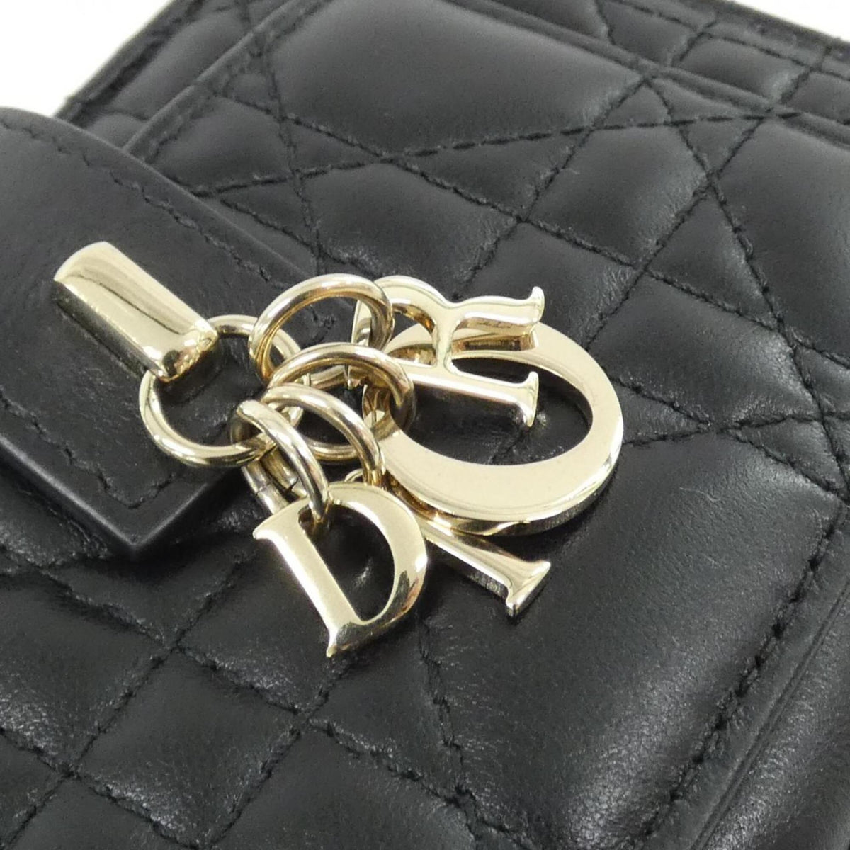 Christian Dior Black Leather Wallet (Bi-Fold) (Pre-Owned)
