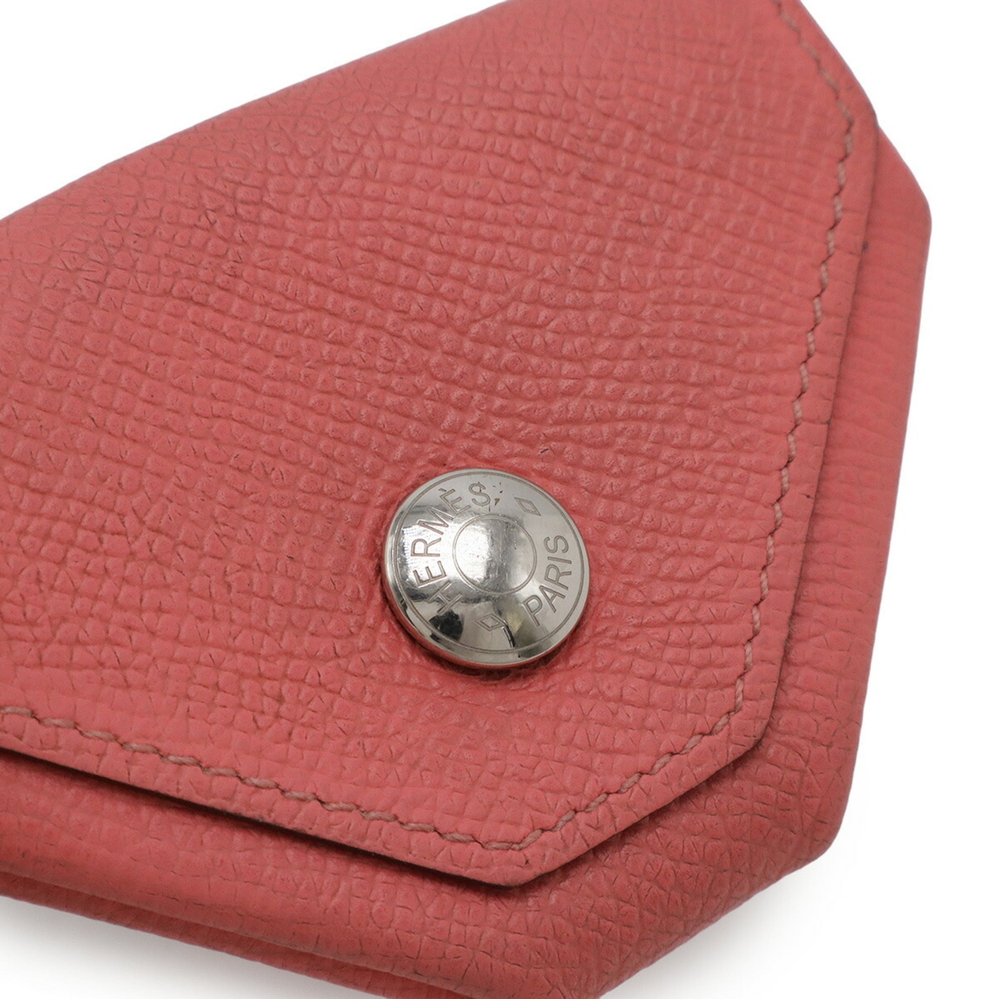 Hermes Rose Azalee Epsom Leather Coin Purse/Coin Case (Pre-Owned)