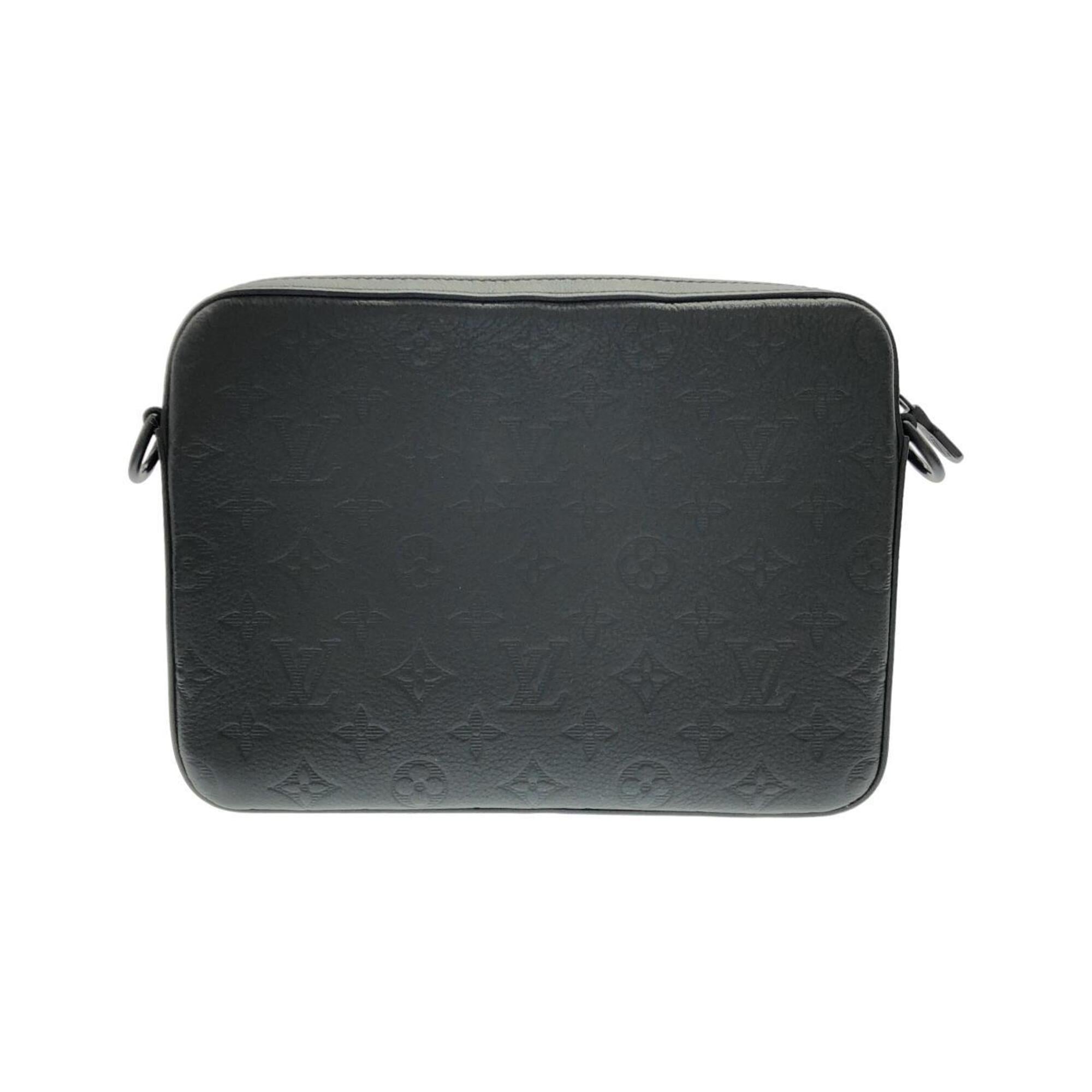 Louis Vuitton Black Leather Pouch Shoulder Bag (Pre-Owned)