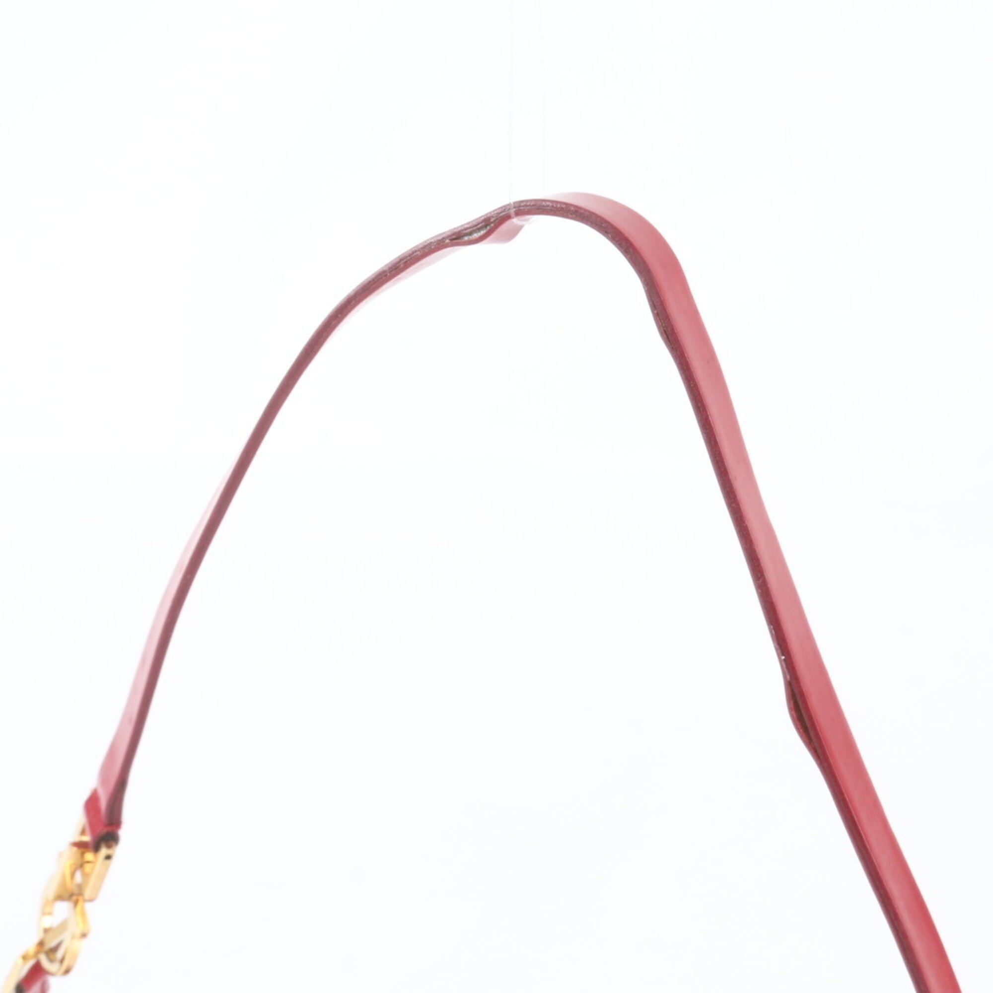 Salvatore Ferragamo Red Color Leather Handbag Shoulder Bag (Pre-Owned)