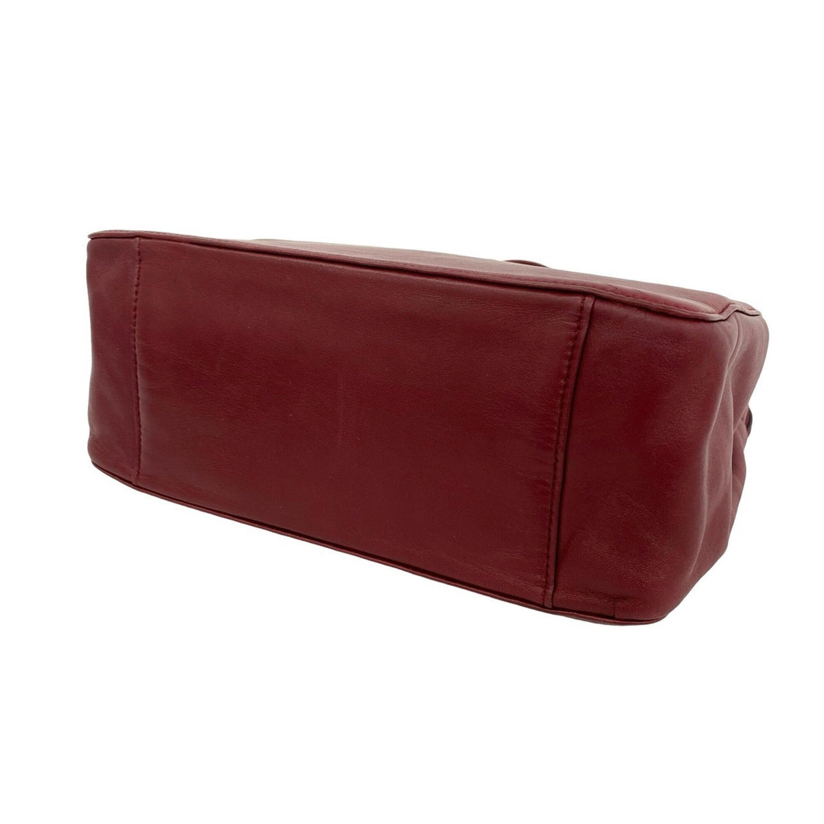 Loewe Red Color Wine Leather Handbag Tote Bag (Pre-Owned)