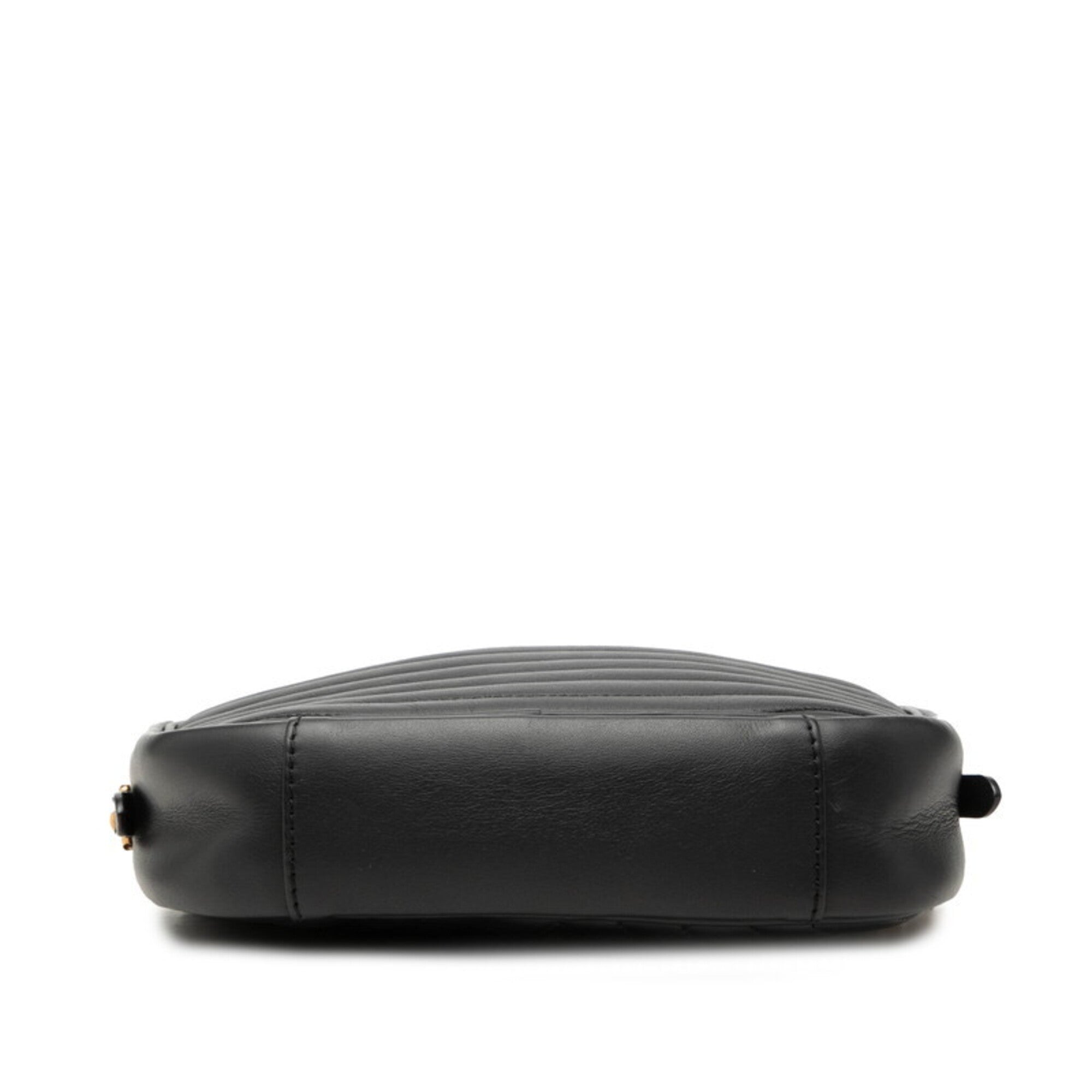 Louis Vuitton Black Leather Shoulder Bag (Pre-Owned)