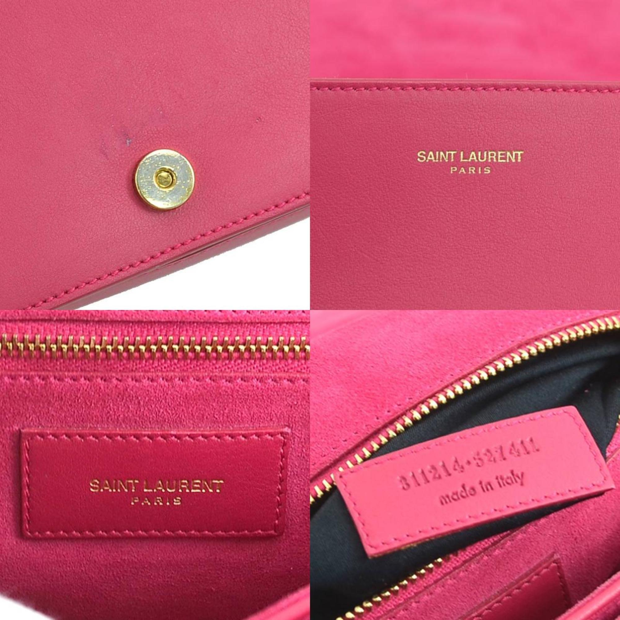 Saint Laurent Pink Leather Shoulder Bag (Pre-Owned)