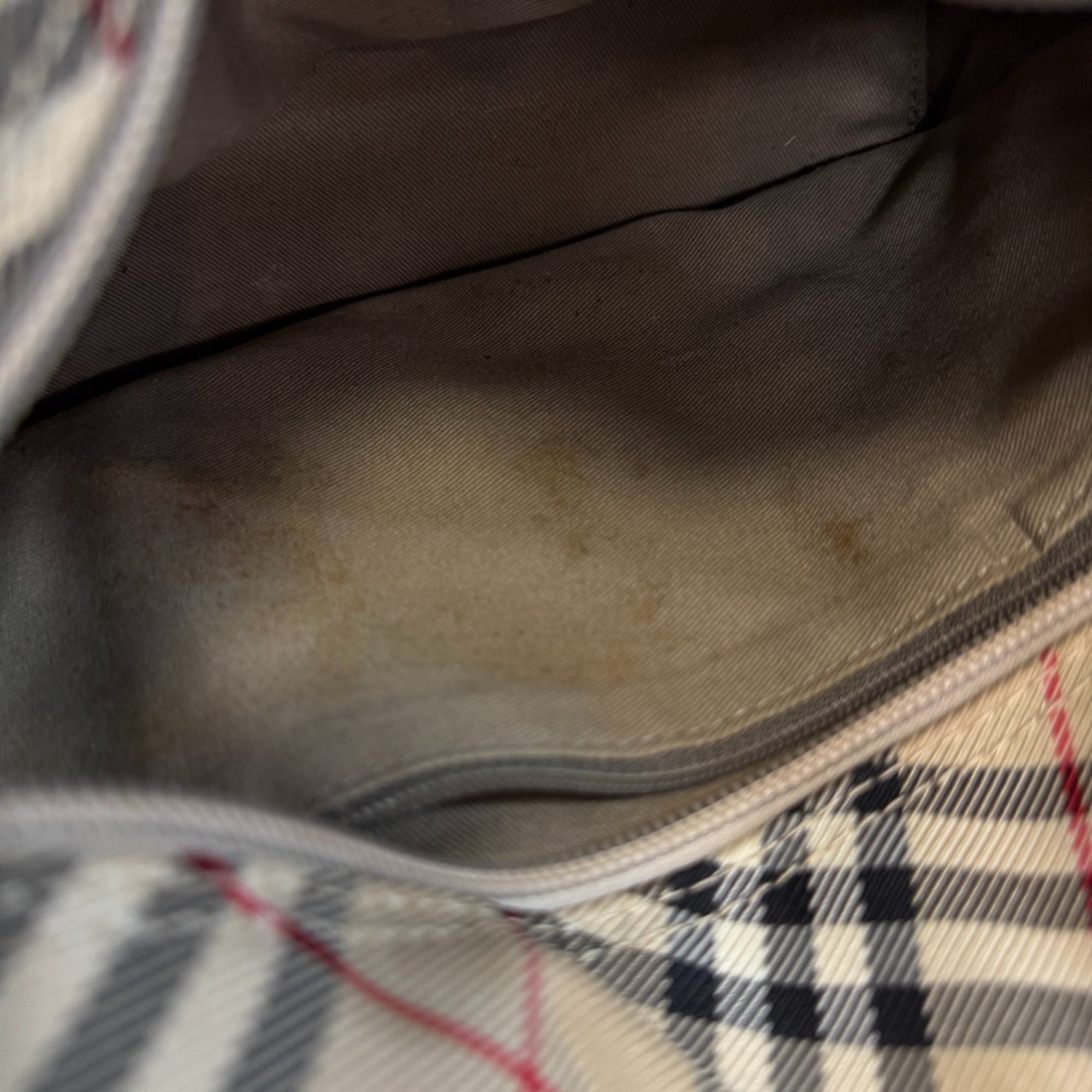 Burberry Green Khaki Canvas Handbag Tote Bag (Pre-Owned)