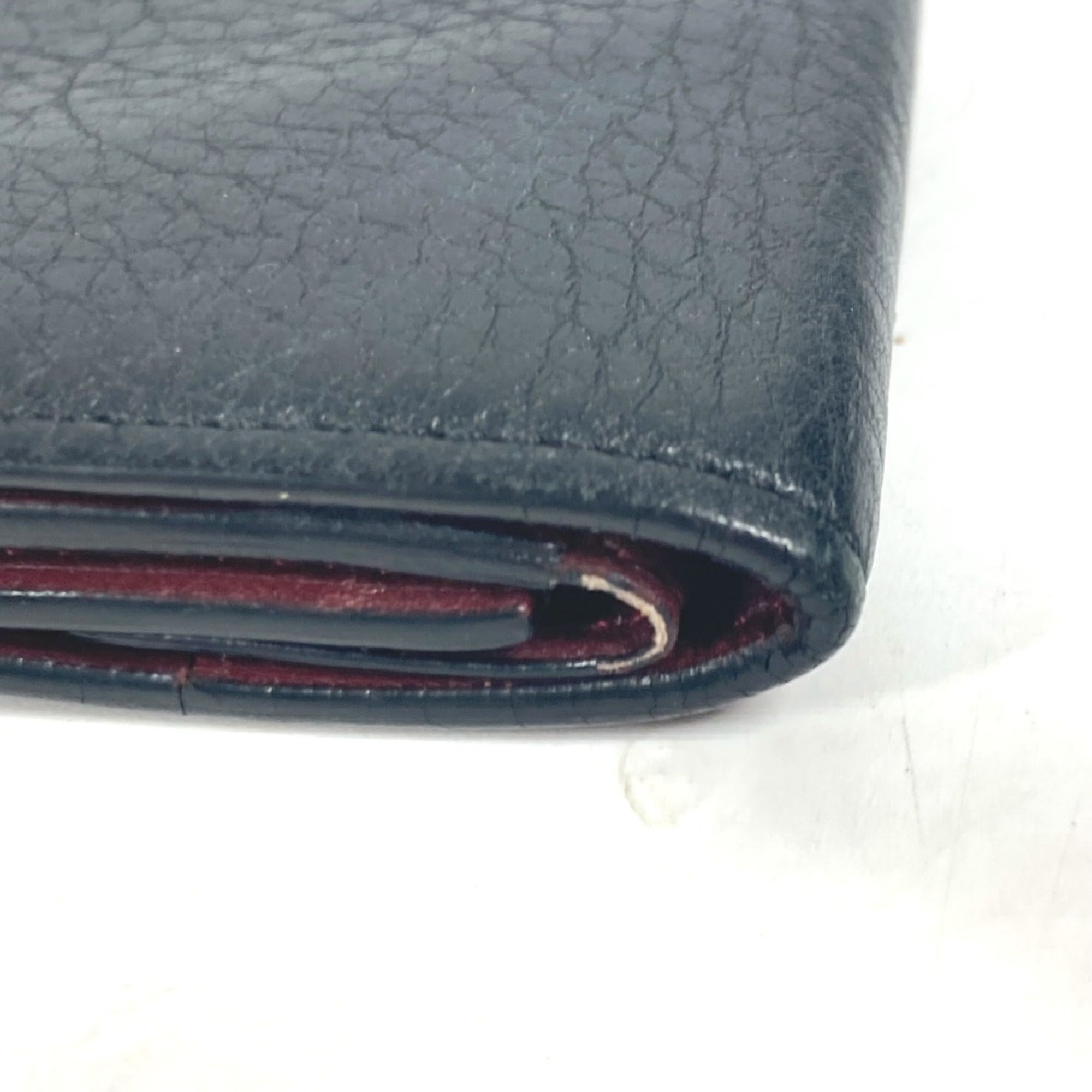 Cartier Black Leather Coin Purse/Coin Case (Pre-Owned)