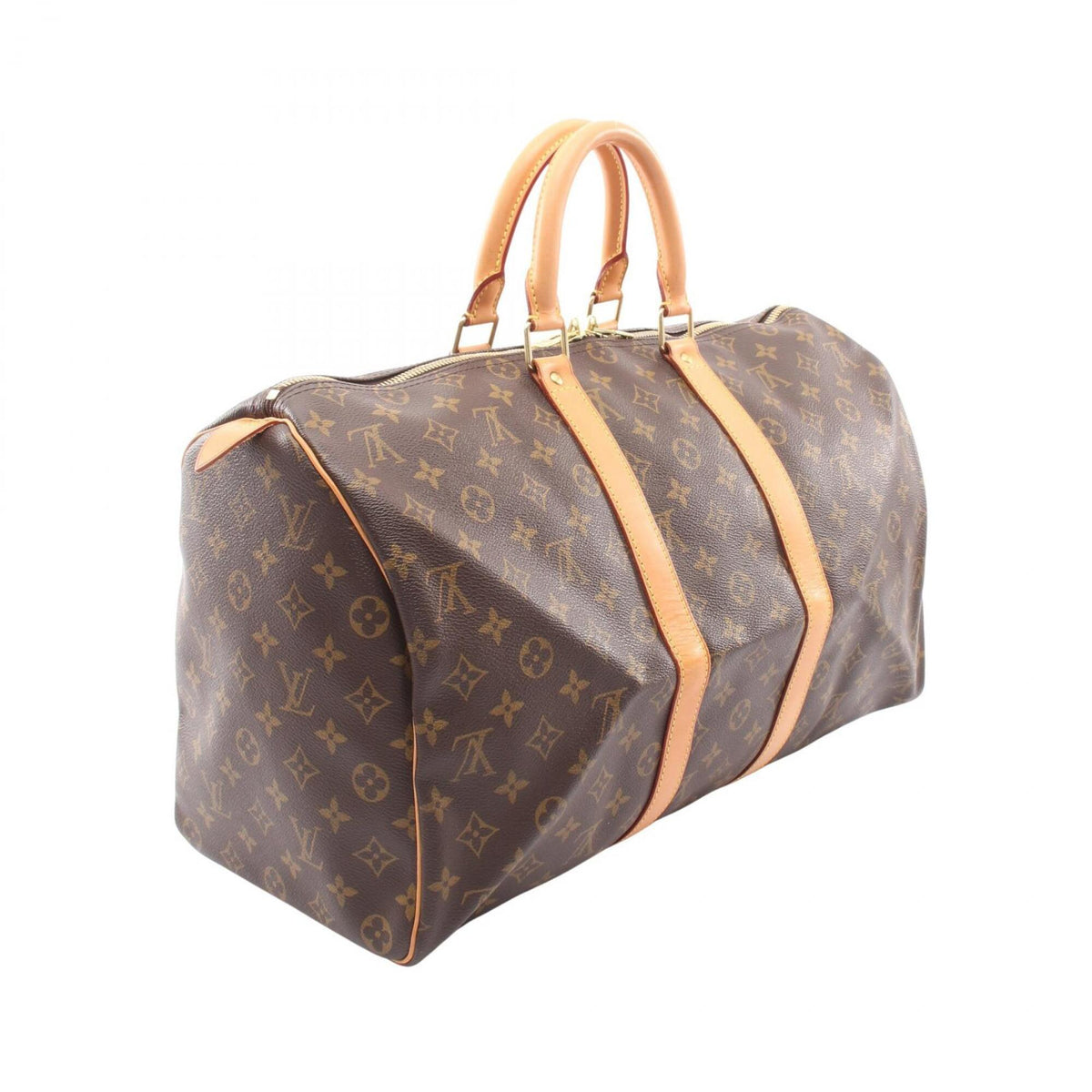 Louis Vuitton Brown Monogram Monogram Leather Coated Canvas Boston Bag Handbag (Pre-Owned)