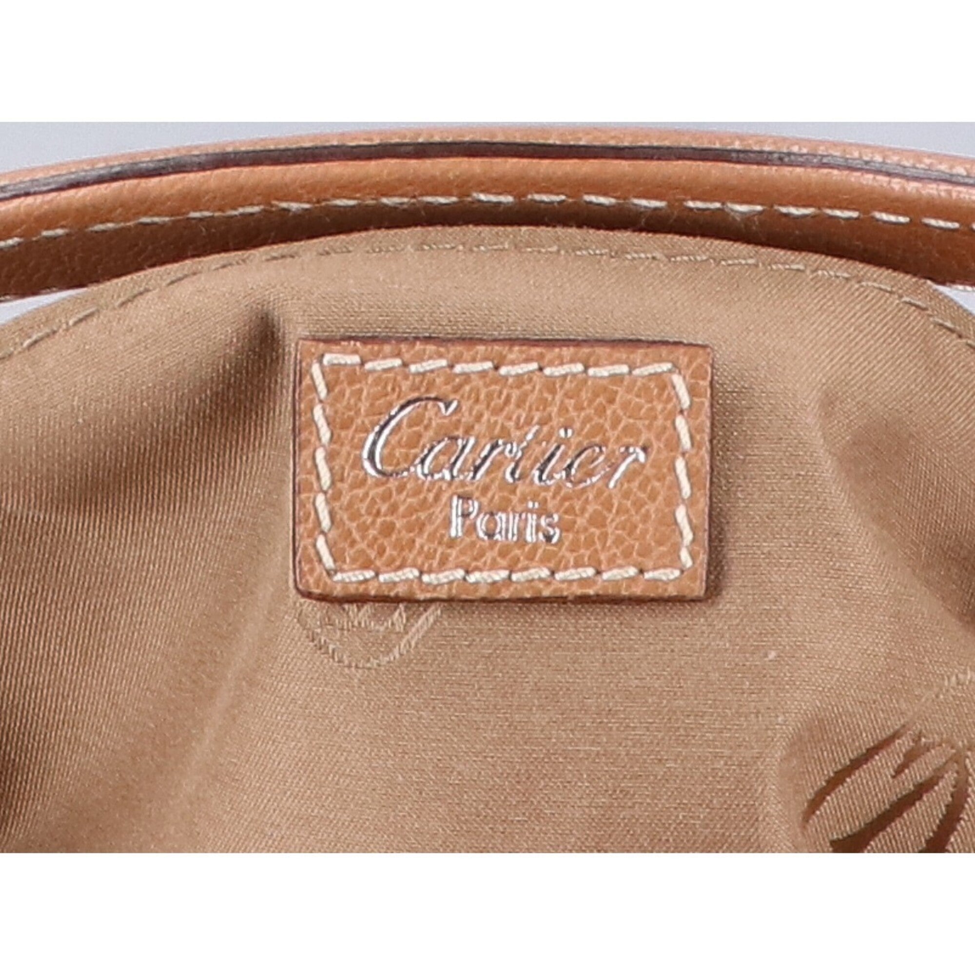 Cartier Camel Leather Handbag (Pre-Owned)
