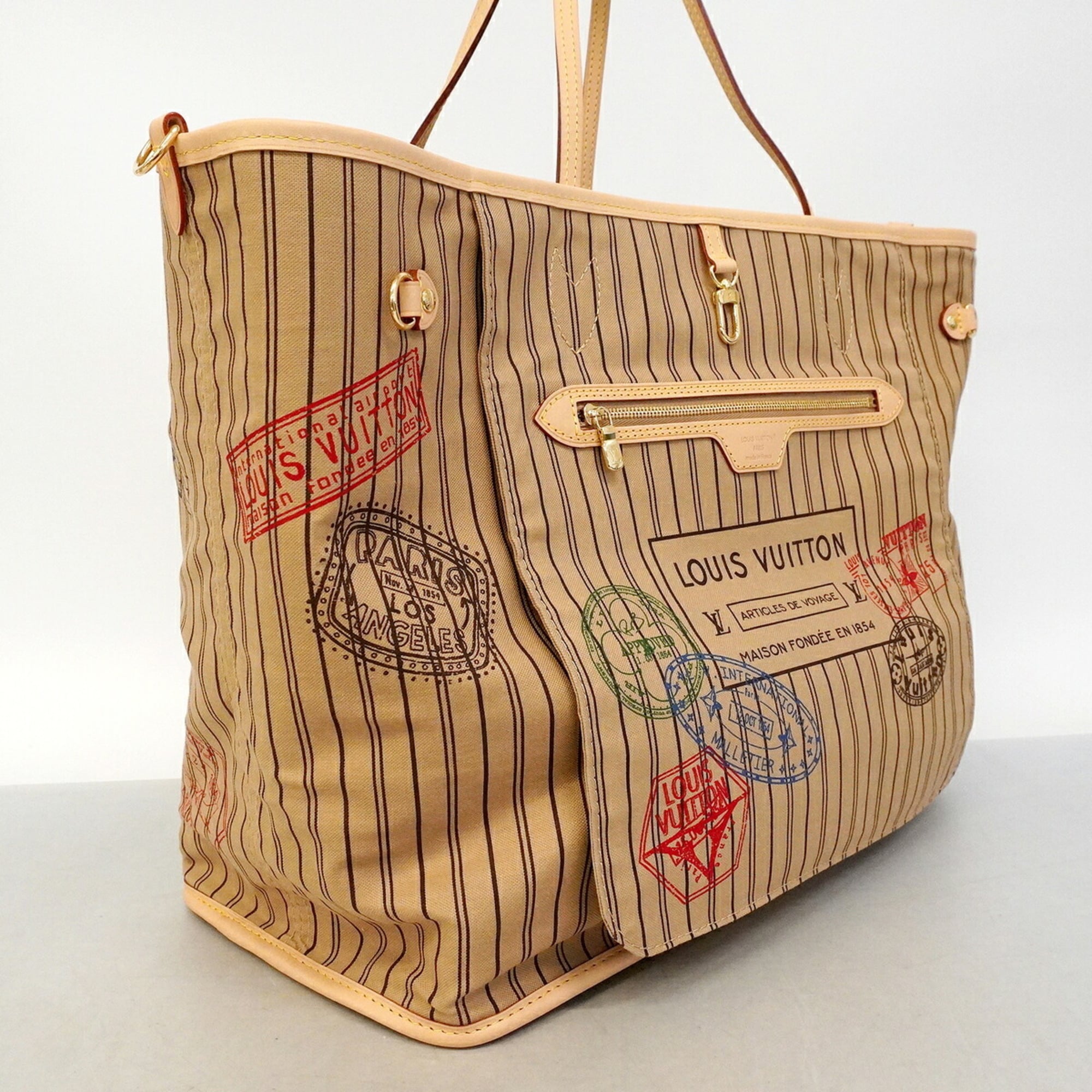 Louis Vuitton Beige Brown Tote Bag (Pre-Owned)