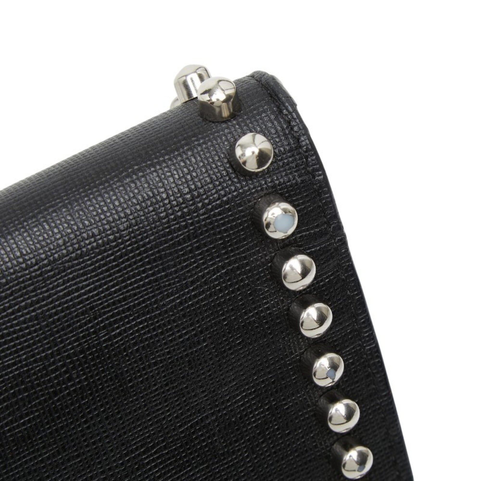 Fendi Black Multi-Color Leather Fur Shoulder Bag (Pre-Owned)
