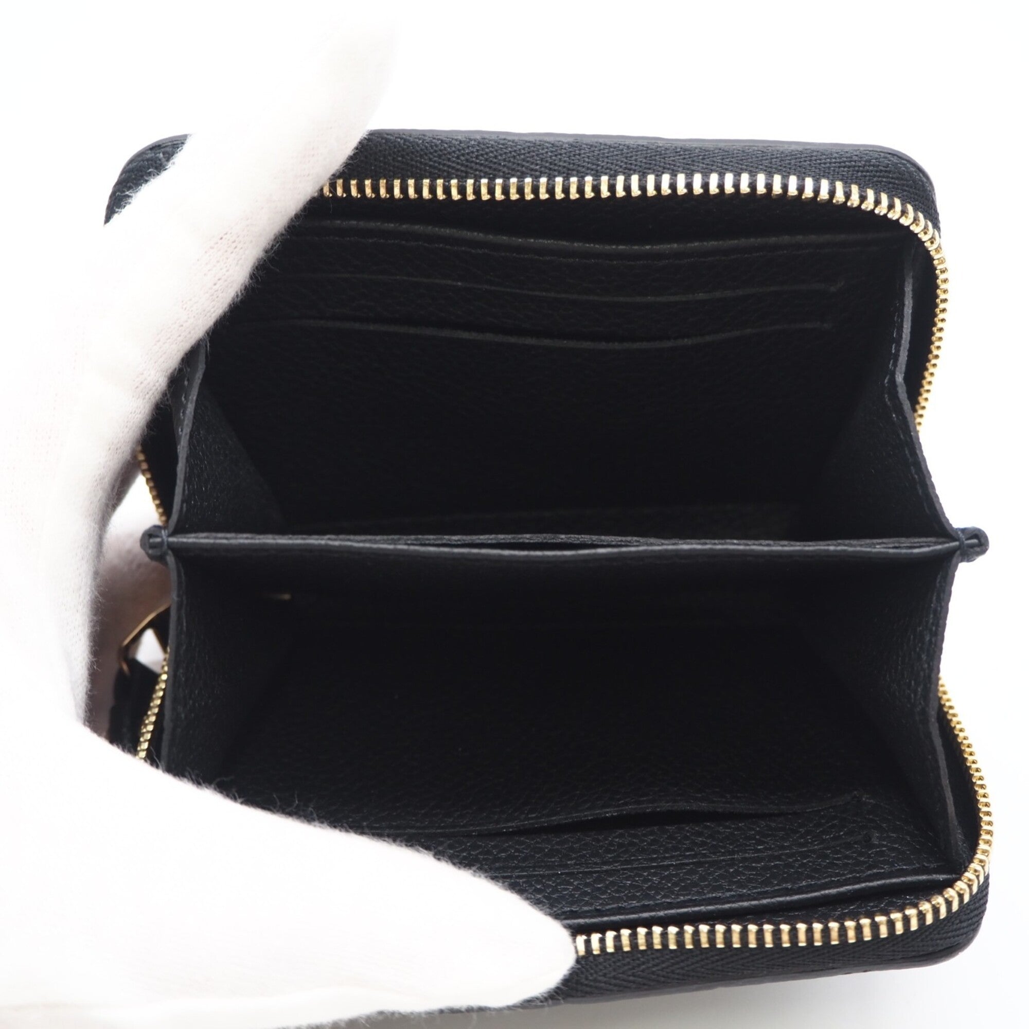 Louis Vuitton Monogram Empreinte Black Noir Leather Coin Purse/Coin Case (Pre-Owned)