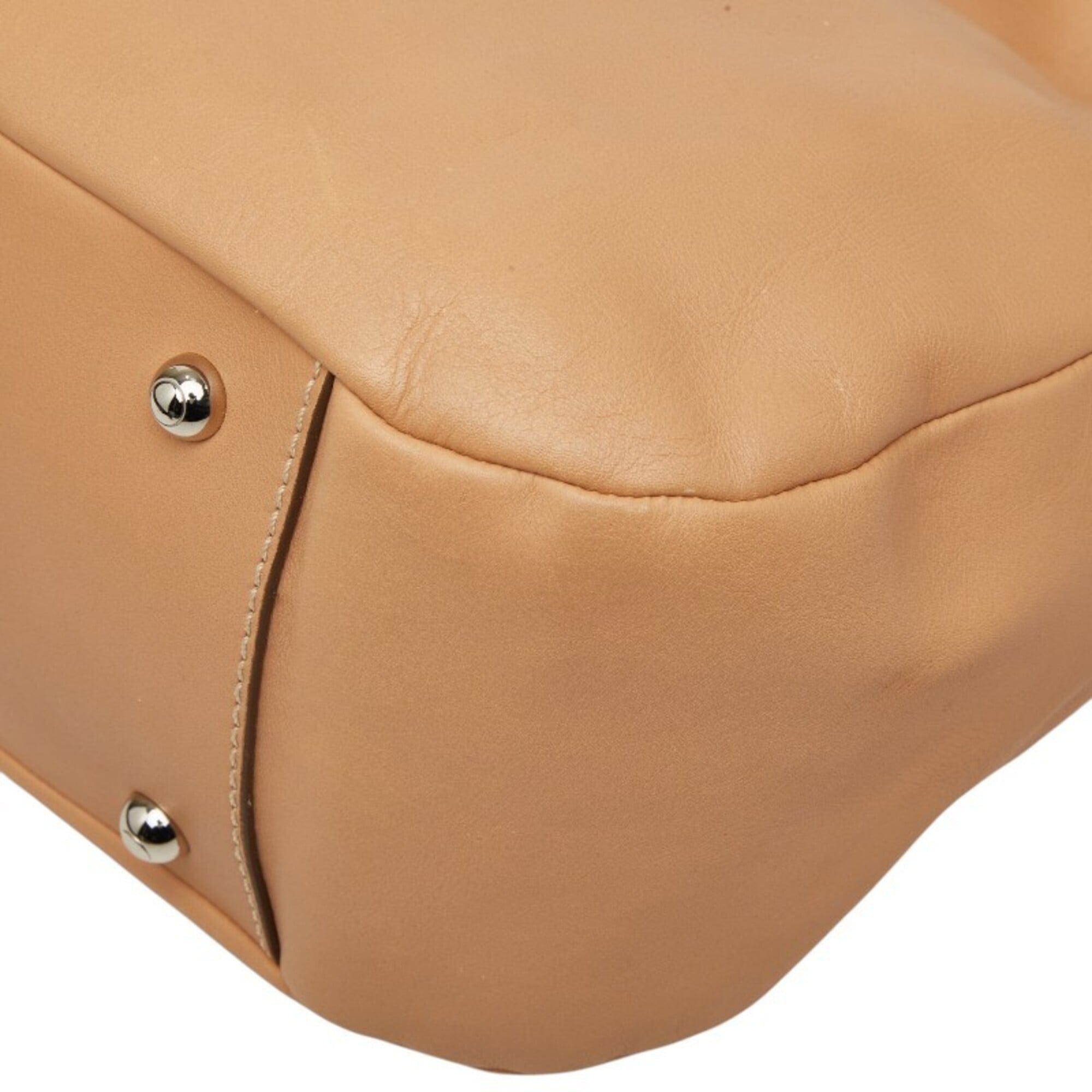 Tod's Beige Leather Handbag Shoulder Bag (Pre-Owned)